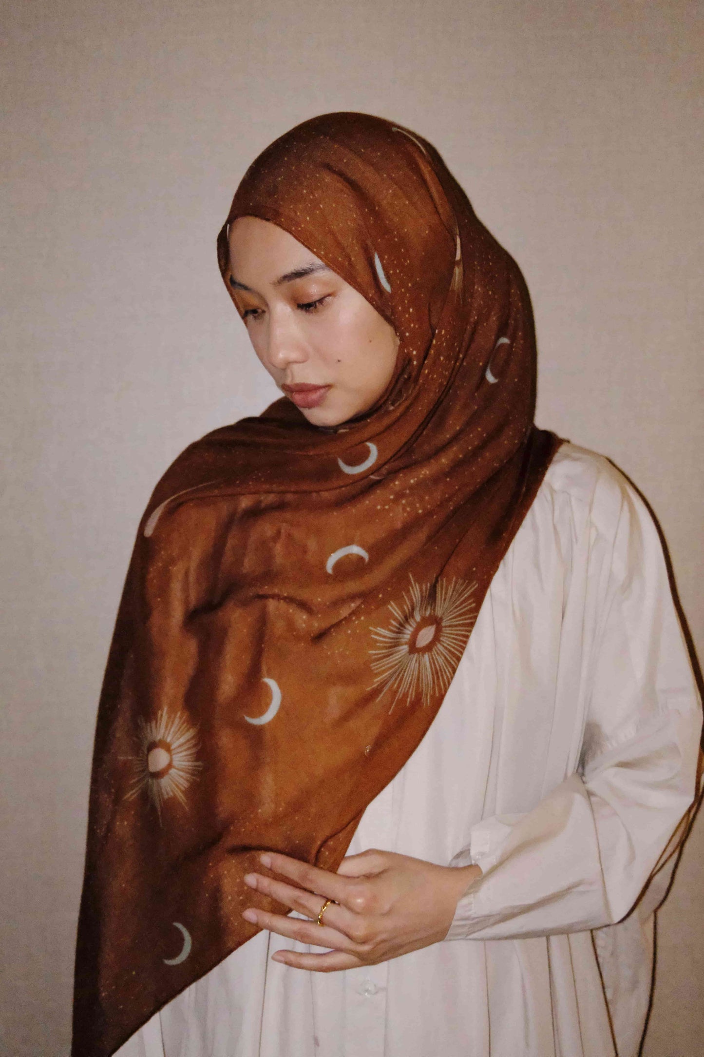 Amber Eclipse Modal Shawl