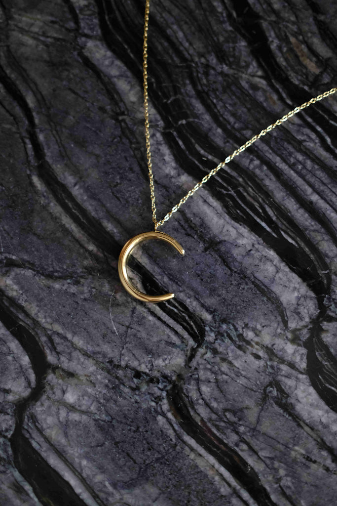 Crescent Light Pendant Necklace