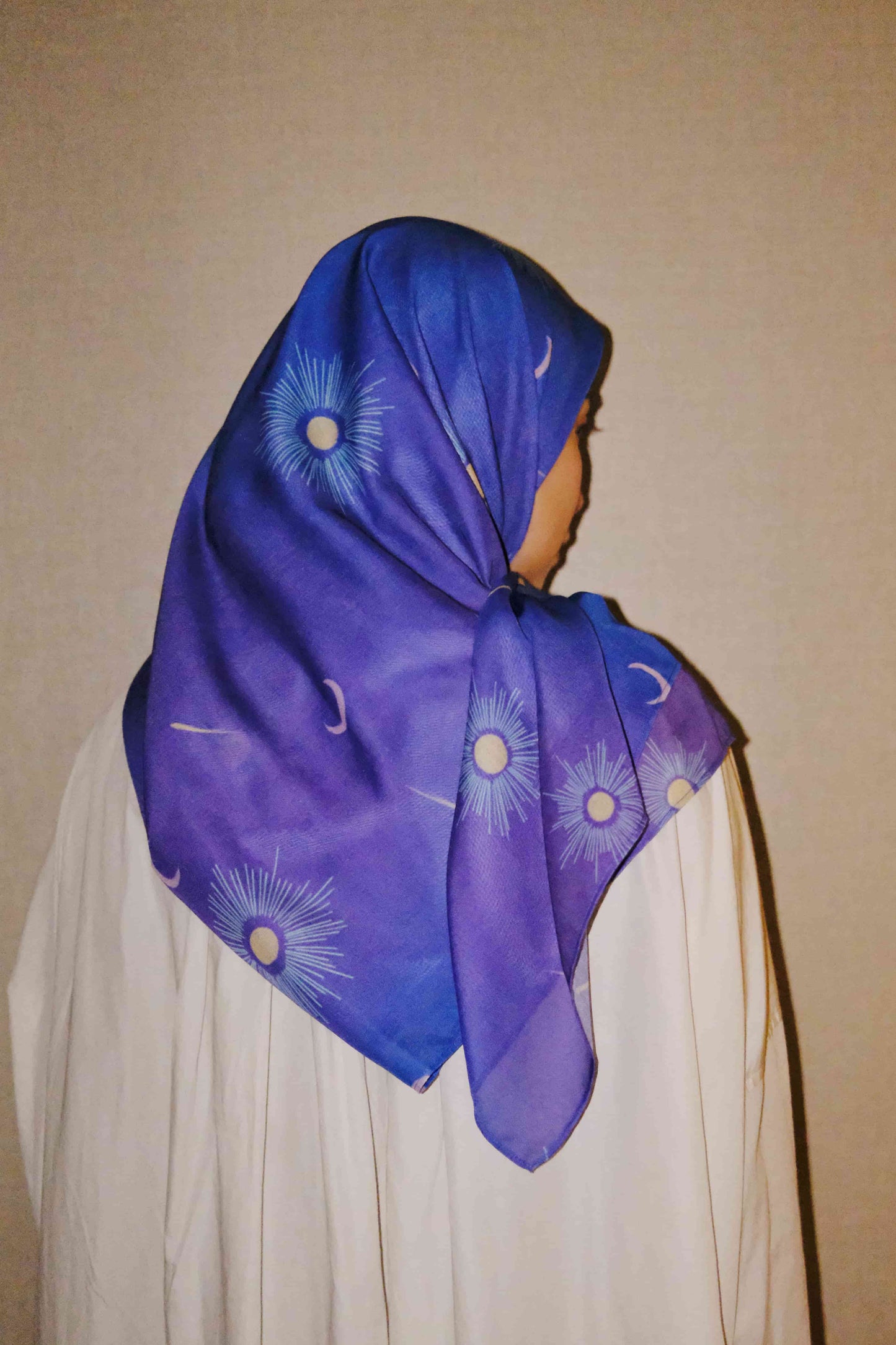 Indigo Veil Square Scarf