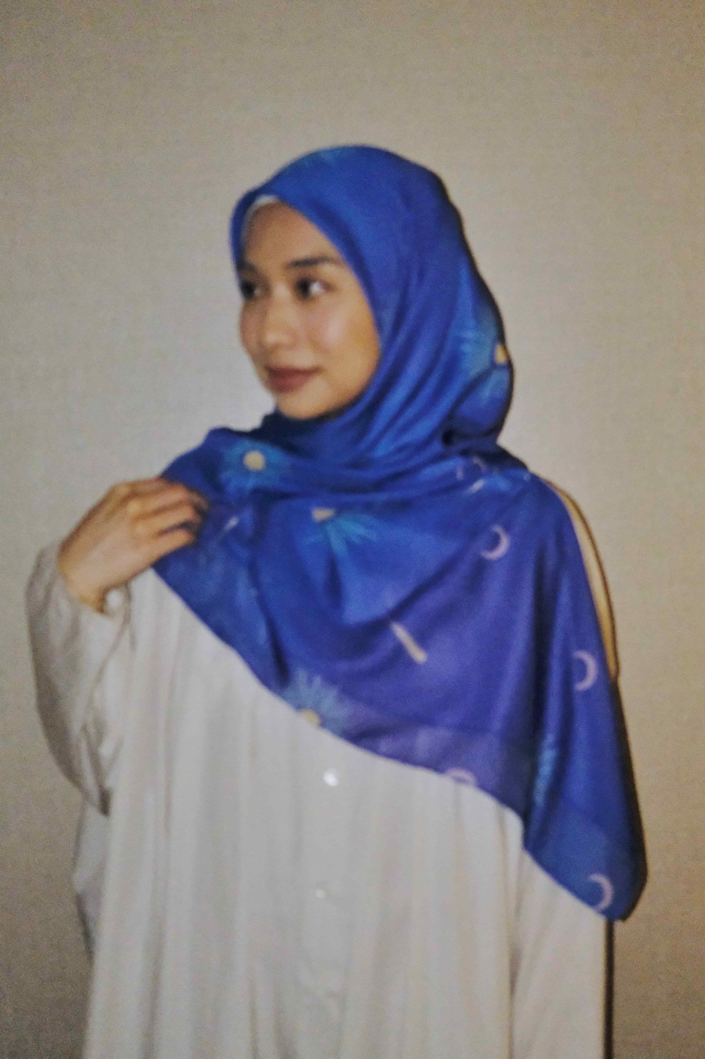 Indigo Veil Square Scarf