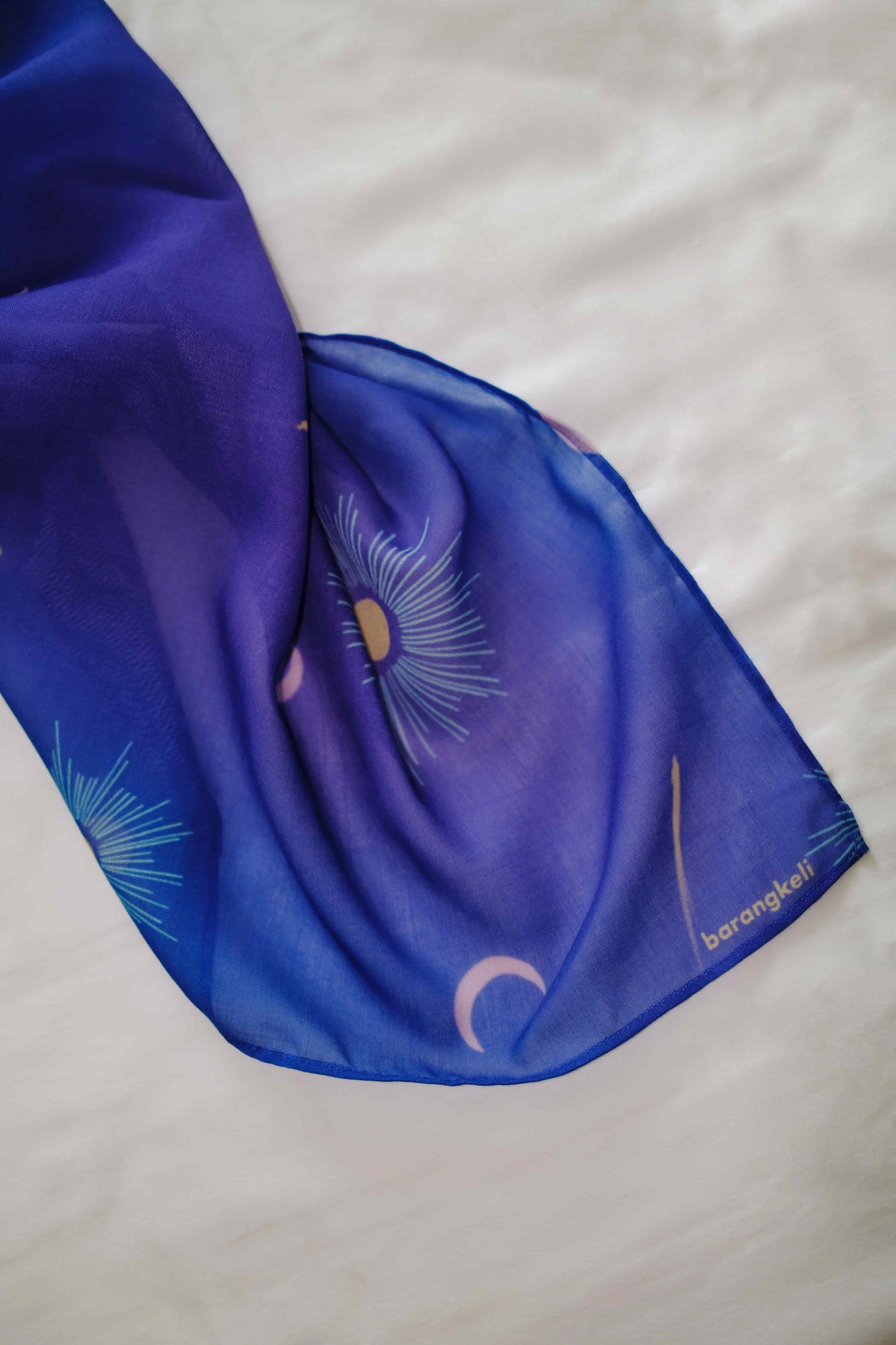 Indigo Veil Square Scarf