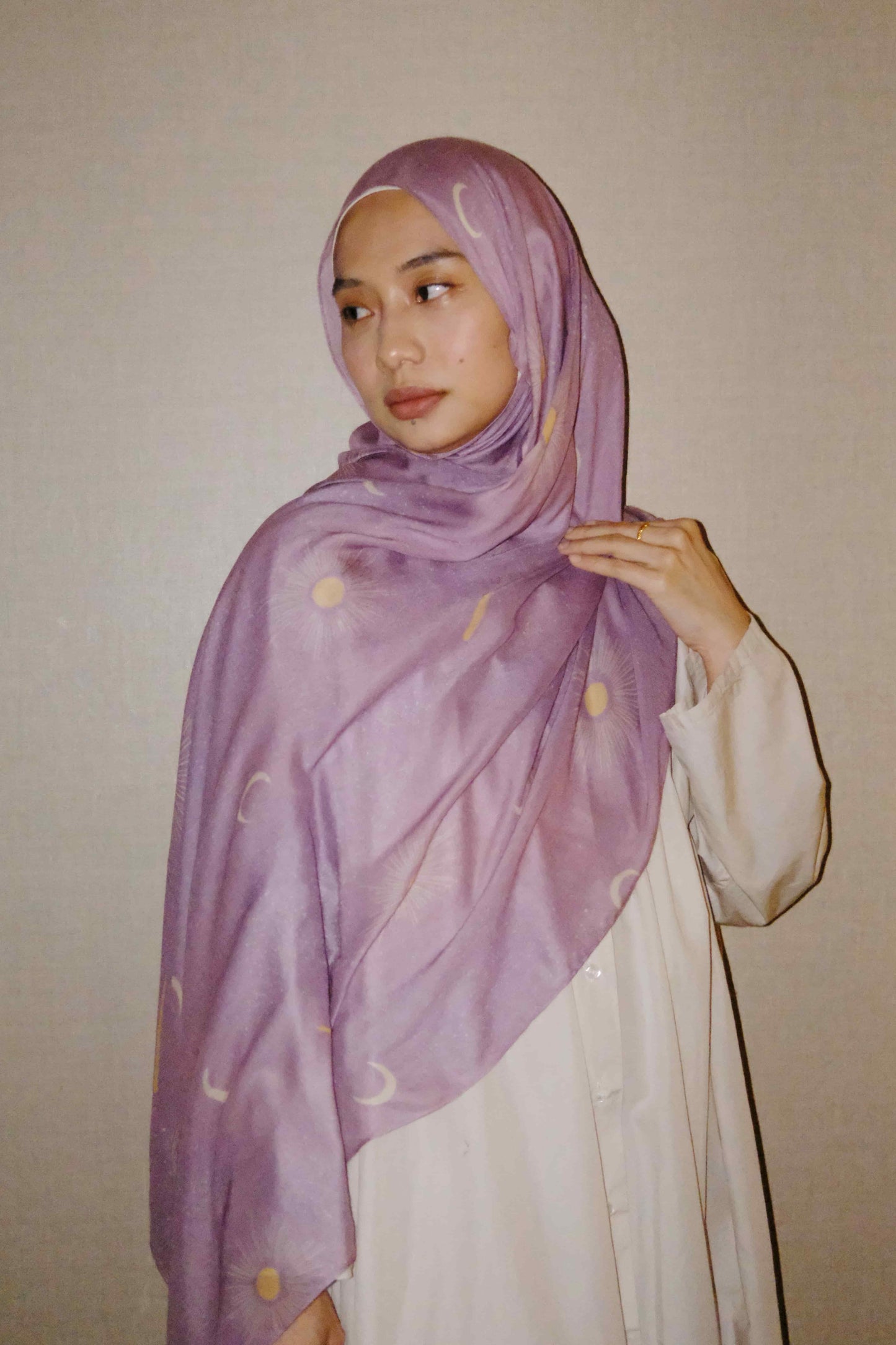 Moonlit Lilac Modal Shawl