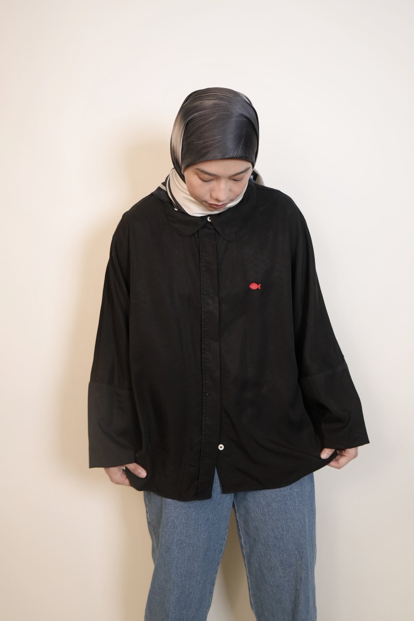 Munge Oversized Shirt in Black