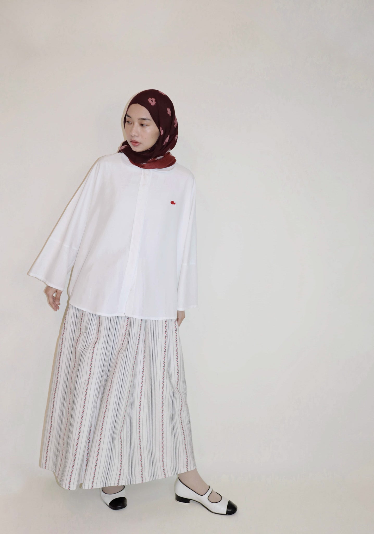 Float Gather Skirt in Candy Apple