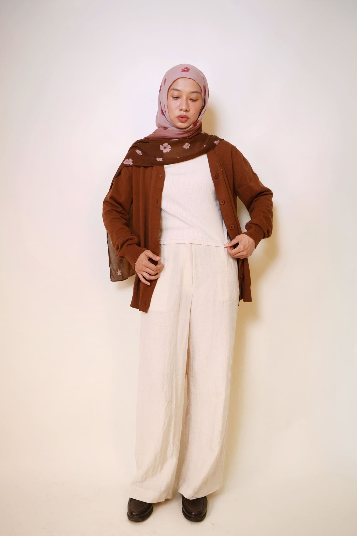 Cove Cardigan in Teddy Brown