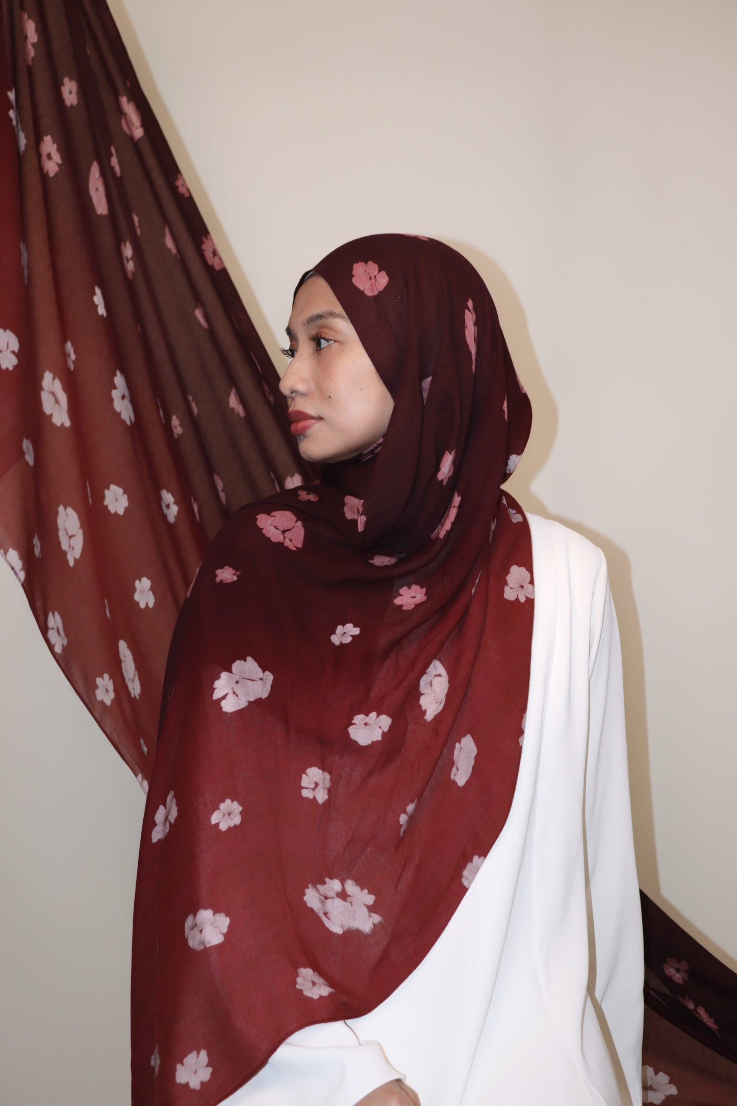Garnet Velvet Munge Modal Shawl