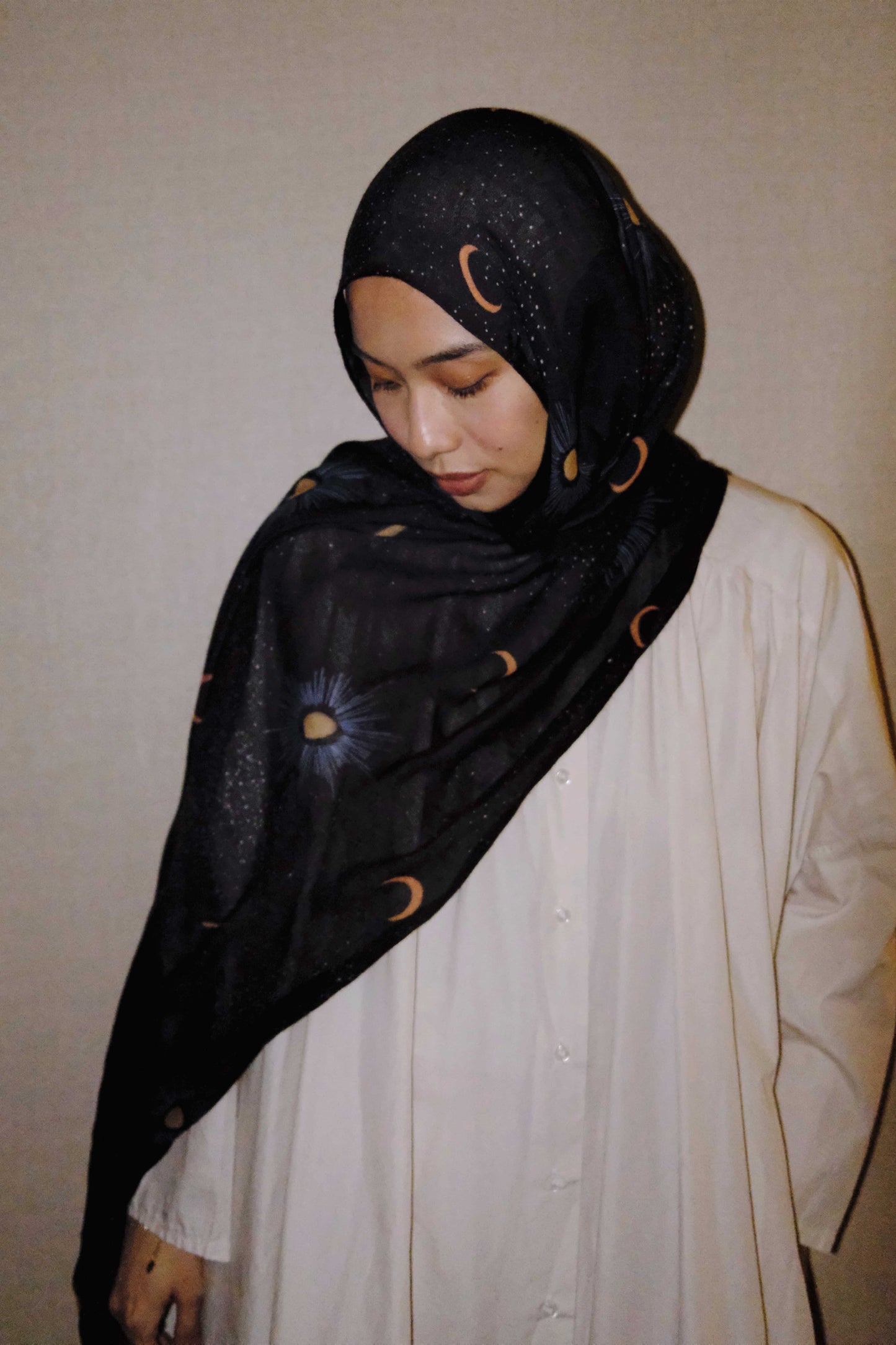 Celestial Noir Modal Shawl