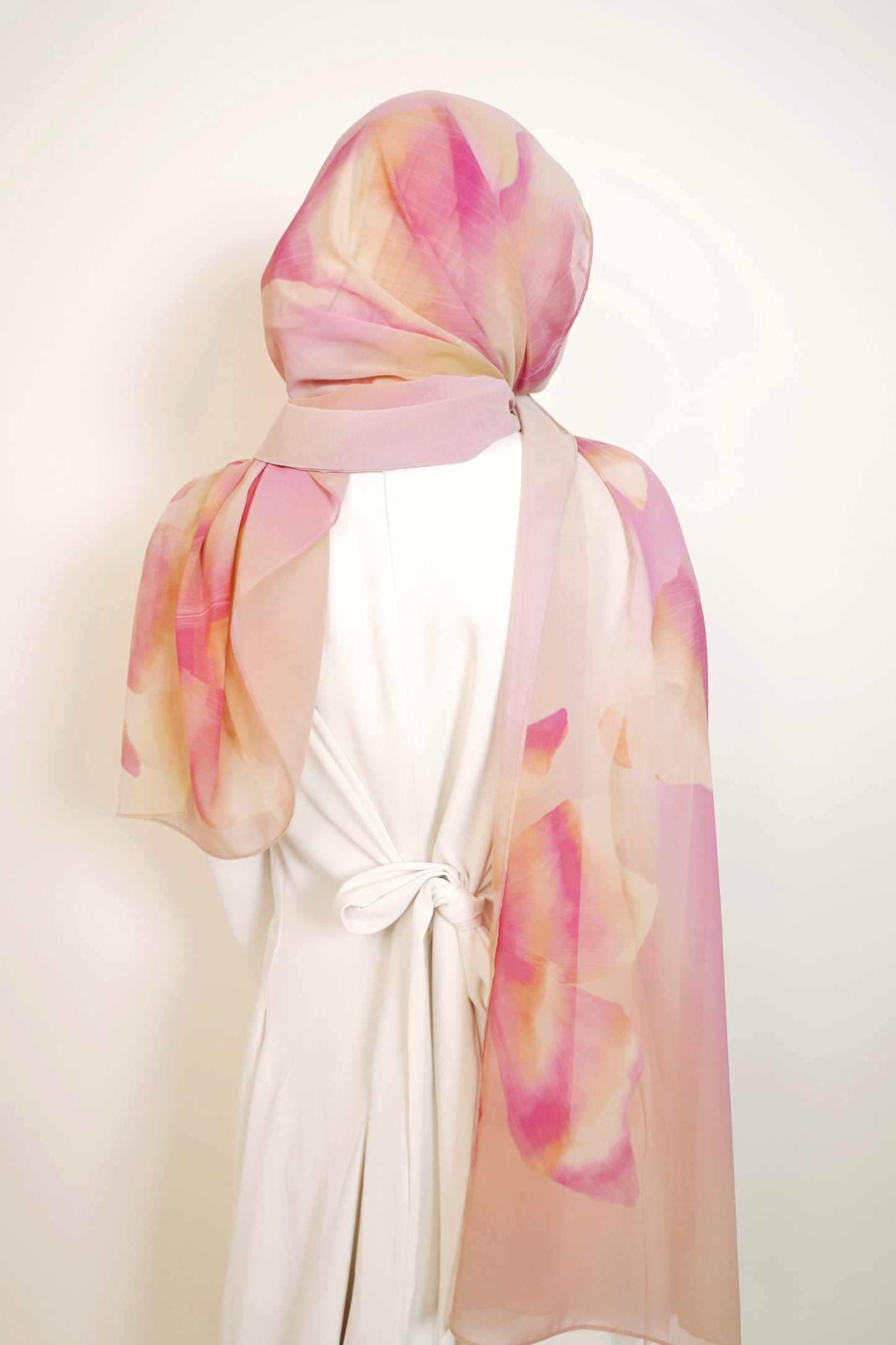 Petal Sunrise Chiffon Silk Shawl