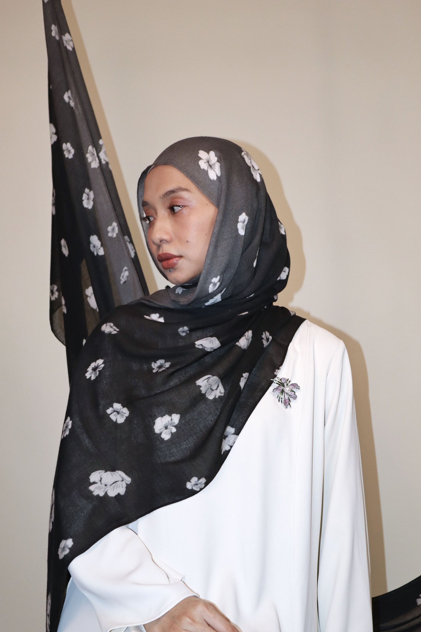 Shadow Mist Munge Modal Shawl