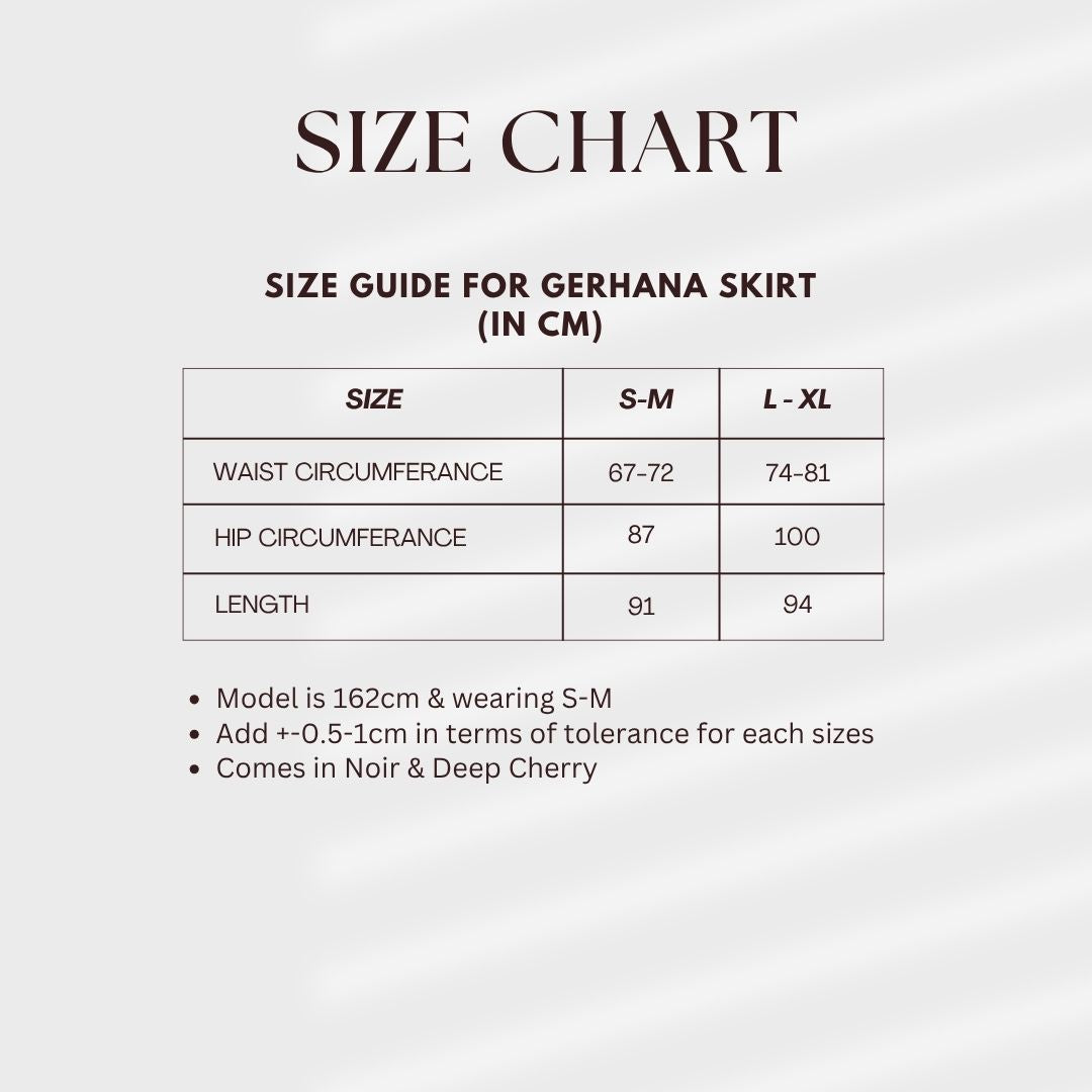 Gerhana Skirt in Deep Cherry