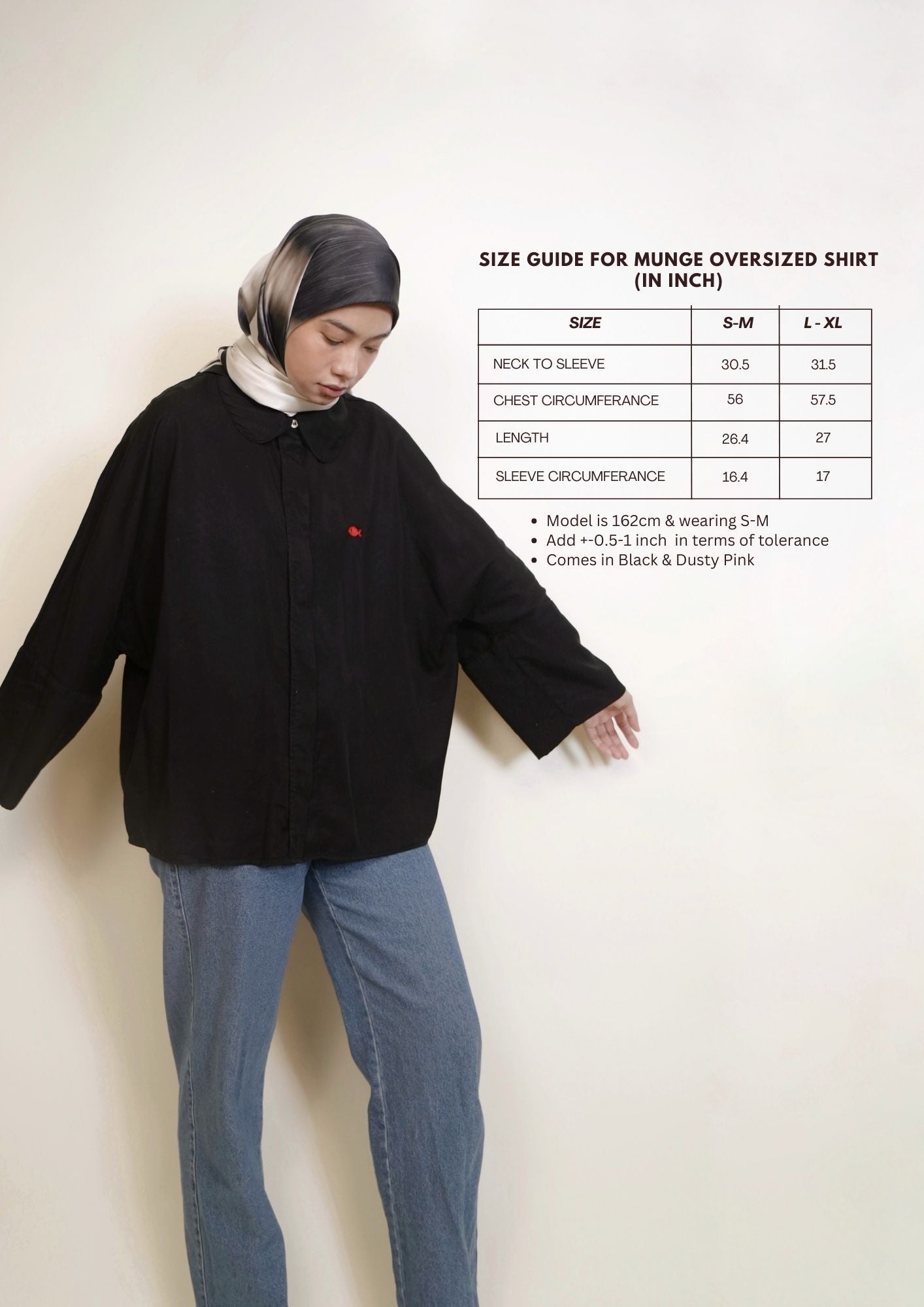Munge Oversized Shirt in Dusty Pink