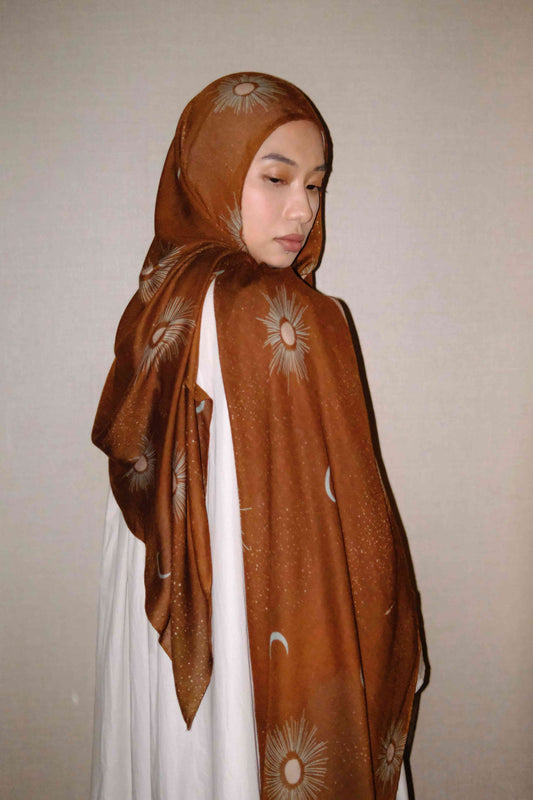 Amber Eclipse Modal Shawl