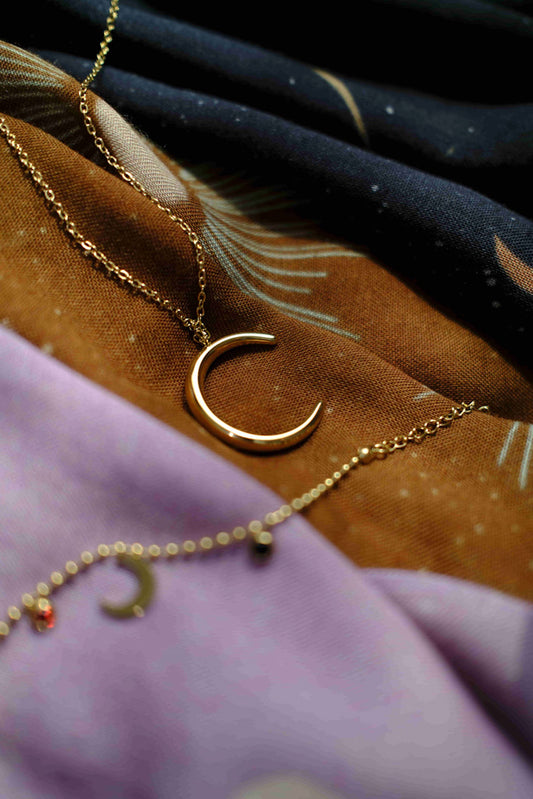 Crescent Light Pendant Necklace