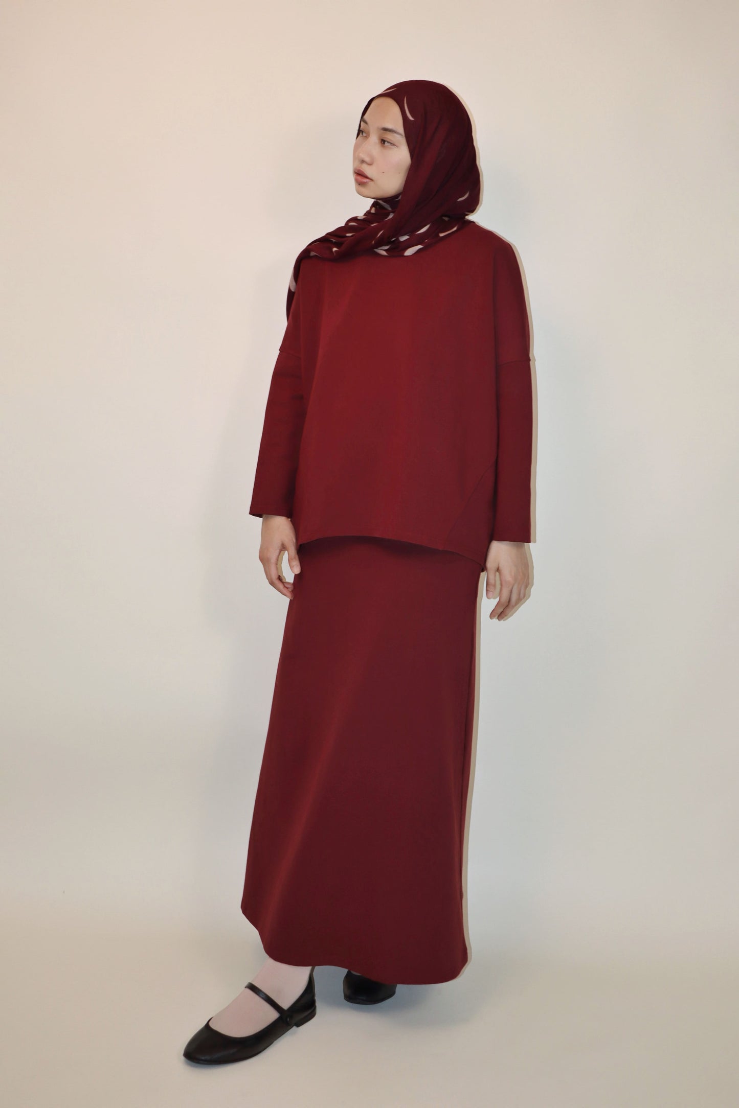Gerhana Top in Deep Cherry