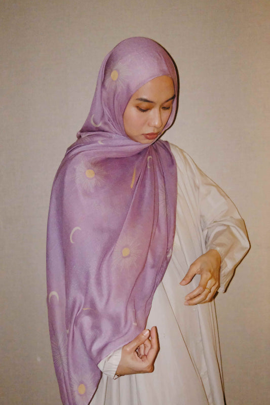 Moonlit Lilac Modal Shawl