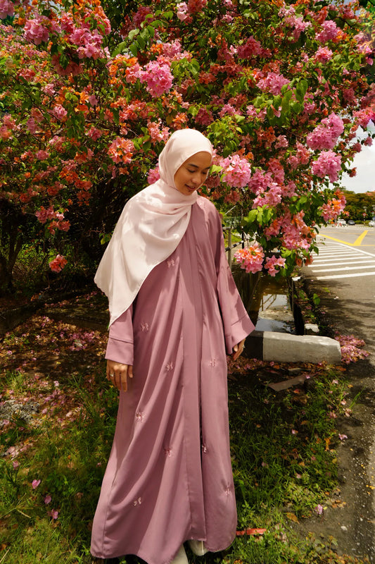 Abaya Reben Set with Shawl in Ballerina