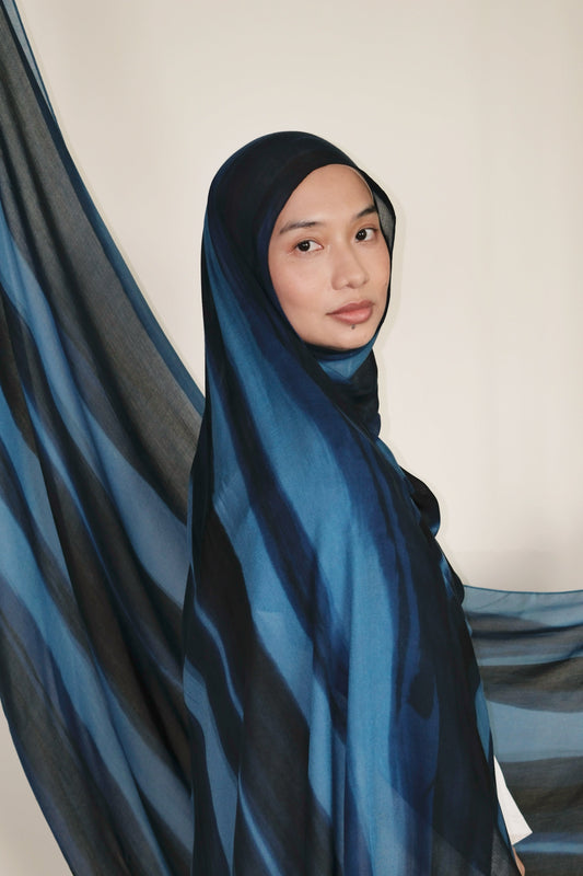 Blue Lagoon Spill Modal Shawl