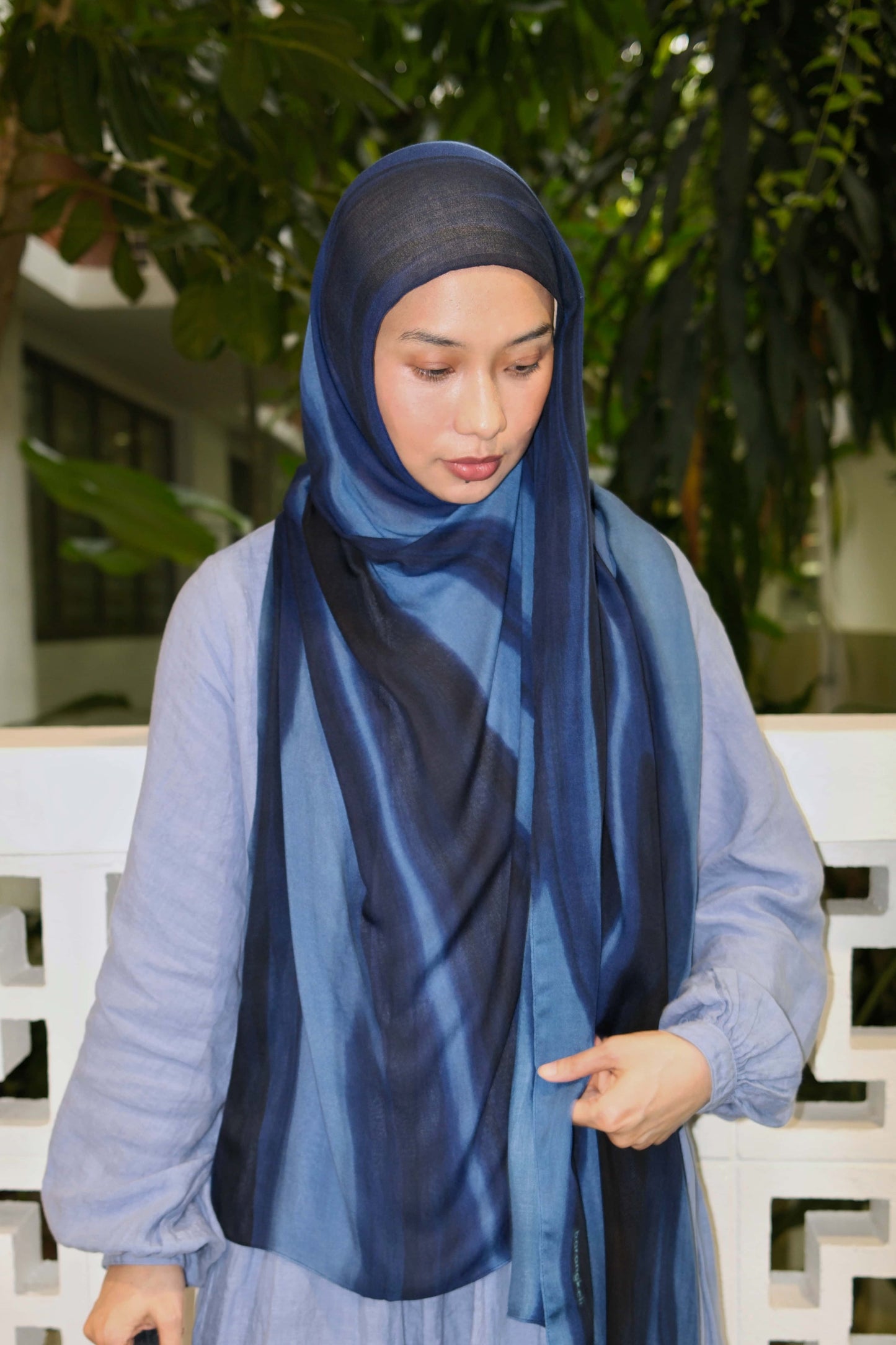 Blue Lagoon Spill Modal Shawl