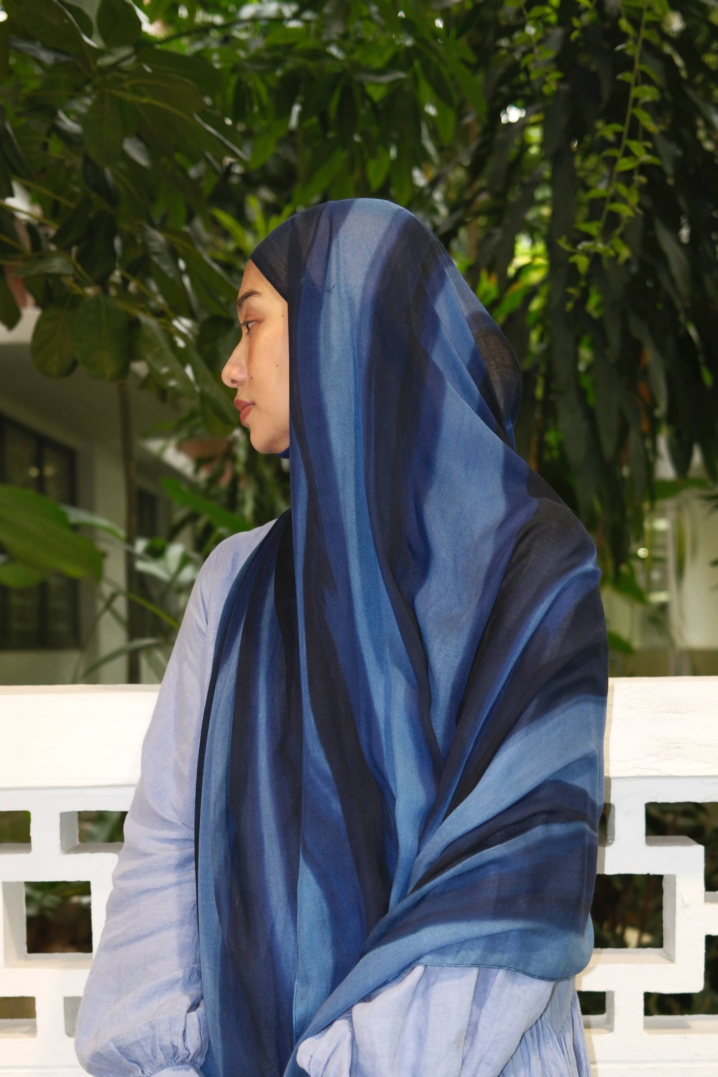 Blue Lagoon Spill Modal Shawl