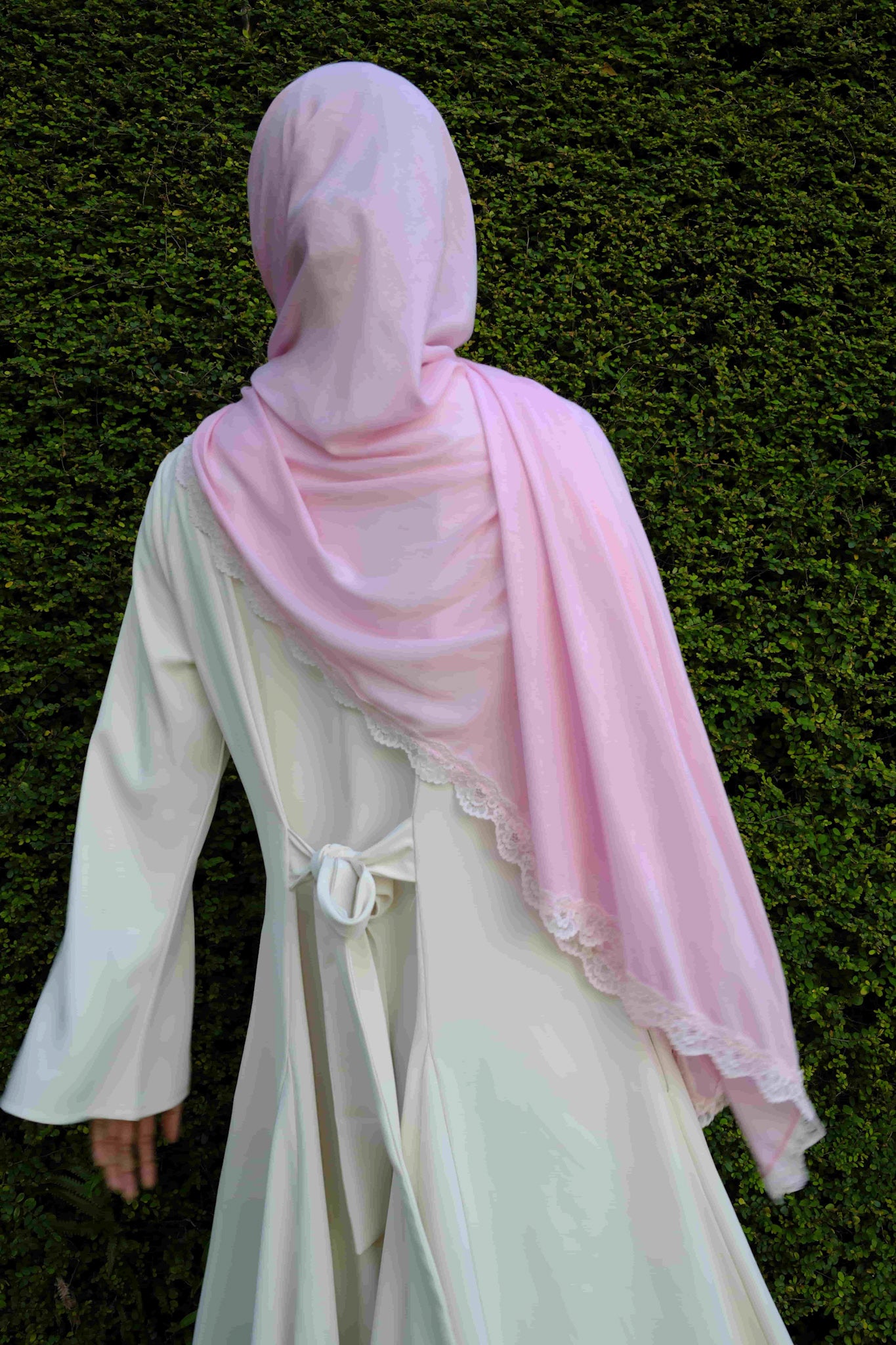 Lace Modal Shawl in Bubblegum