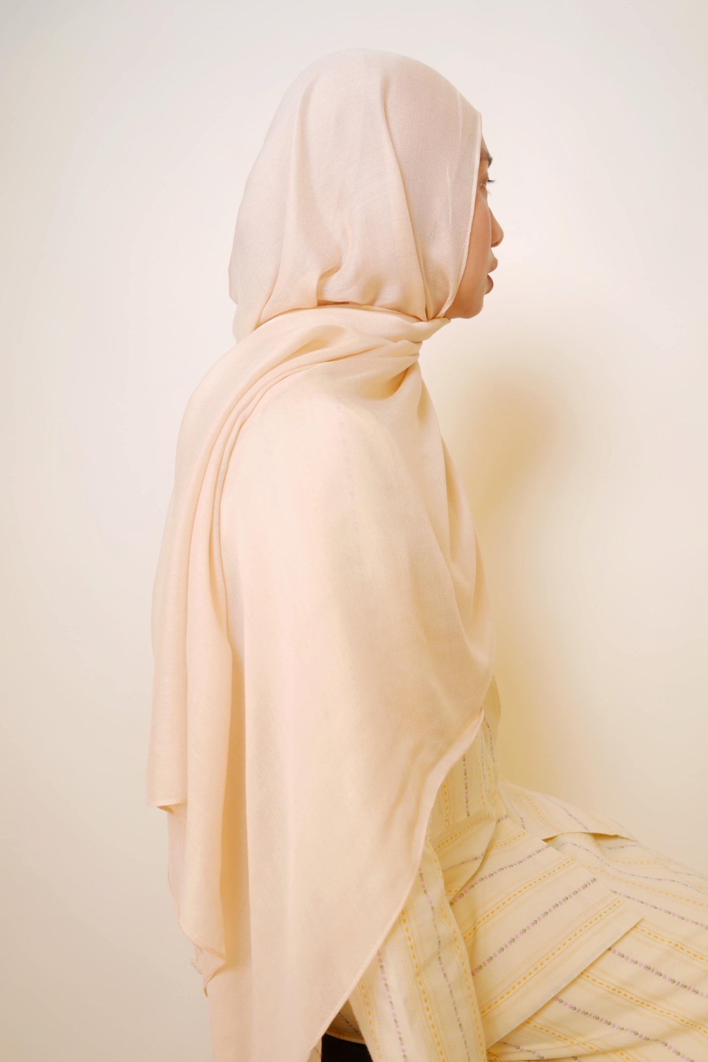 Plain Modal Shawl in Whipped Butter