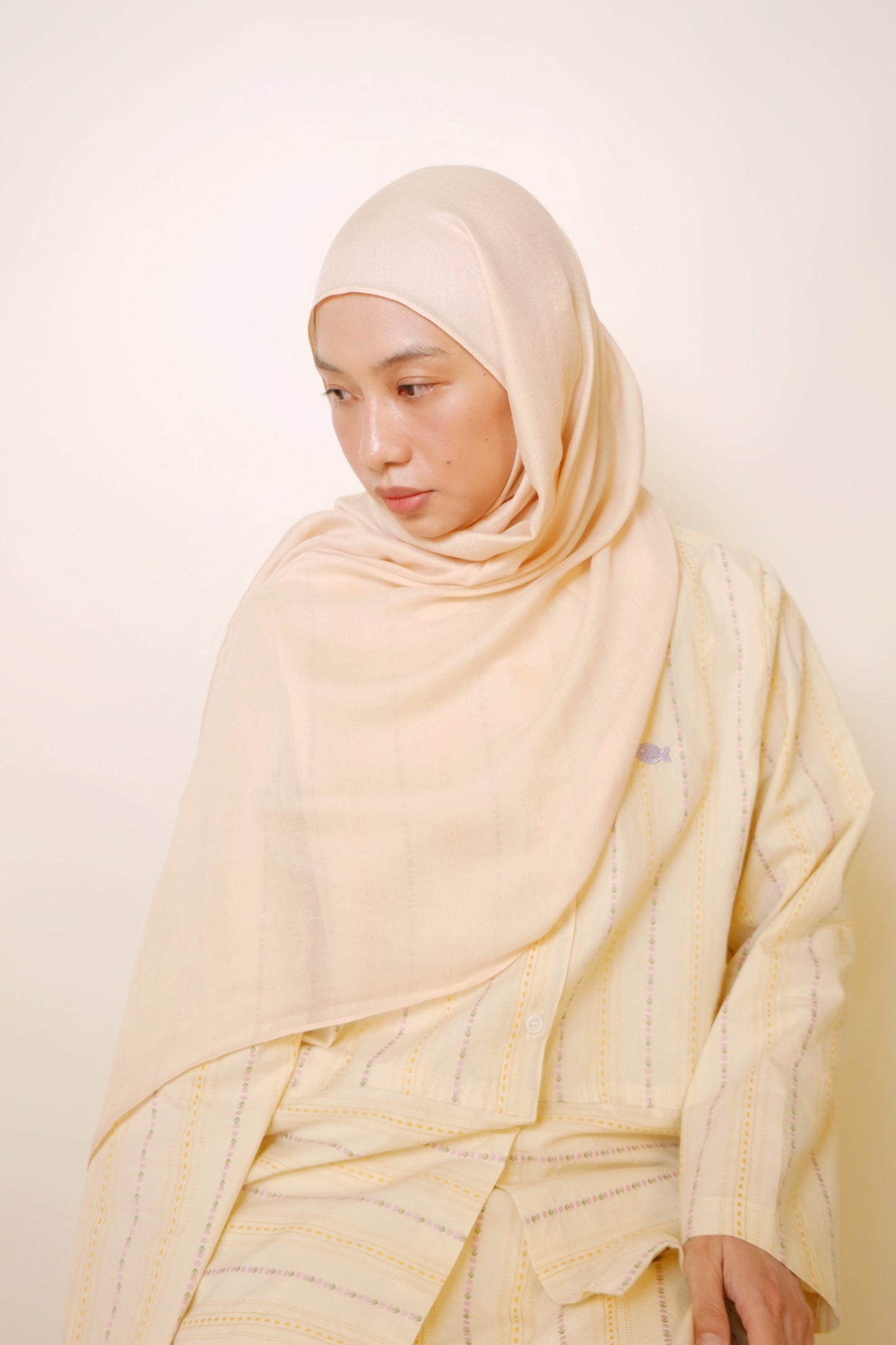 Plain Modal Shawl in Whipped Butter