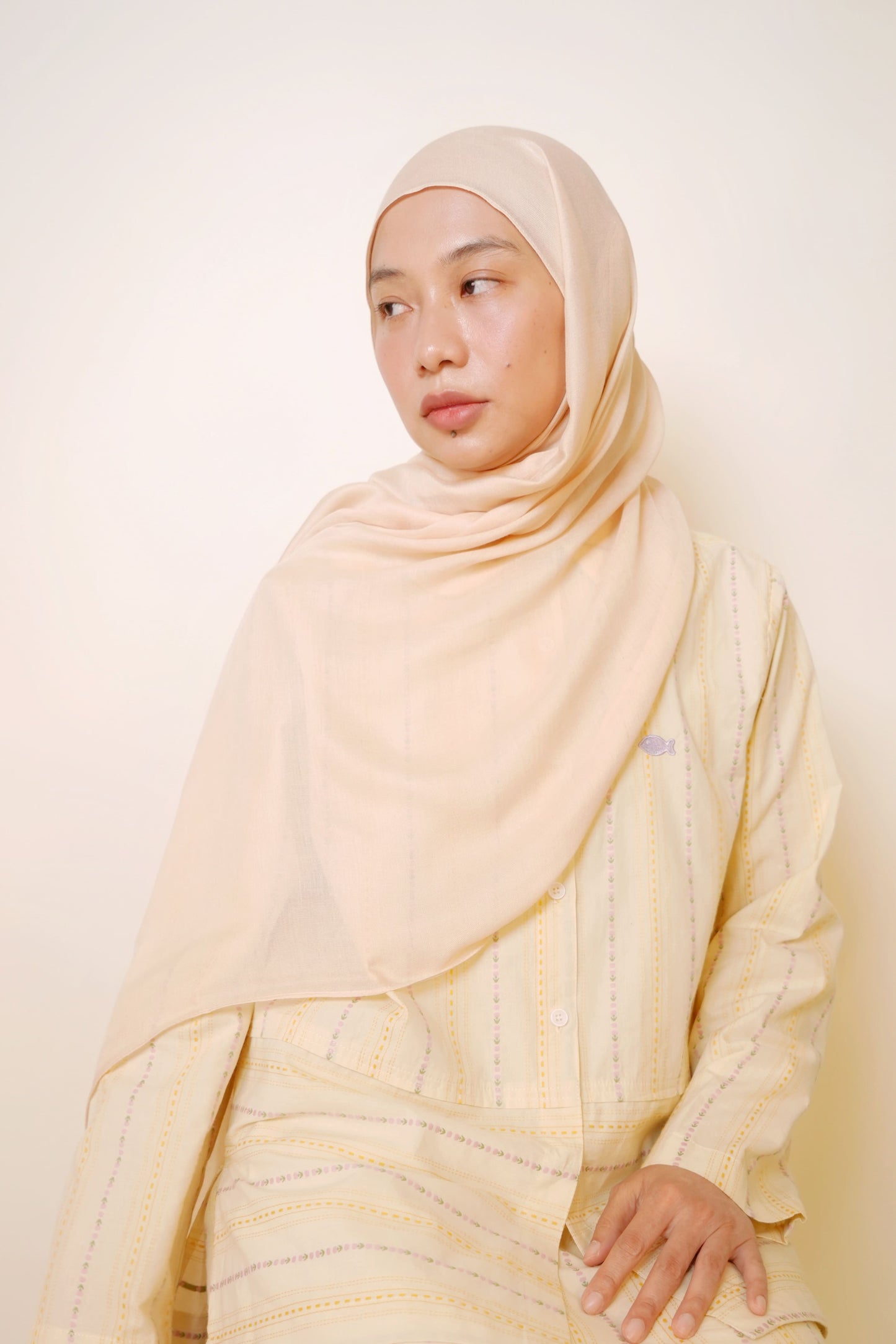 Plain Modal Shawl in Whipped Butter