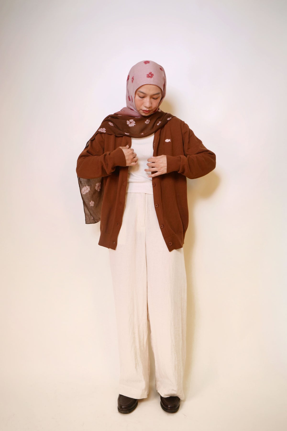 Cove Cardigan in Teddy Brown