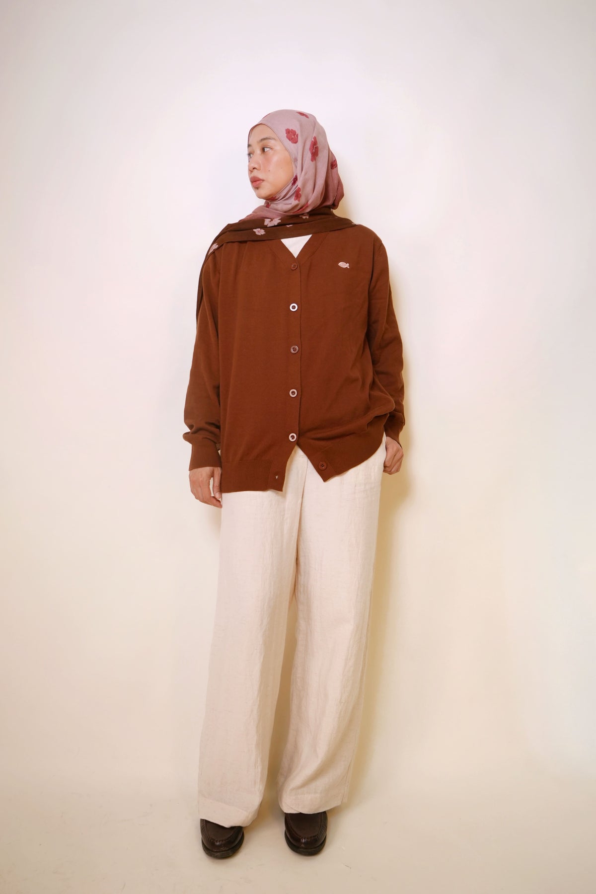 Cove Cardigan in Teddy Brown