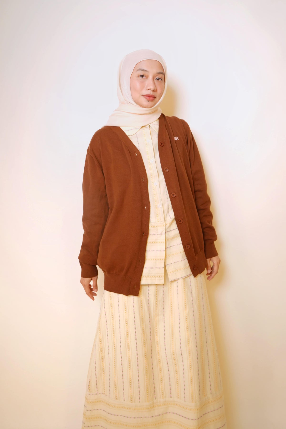 Cove Cardigan in Teddy Brown