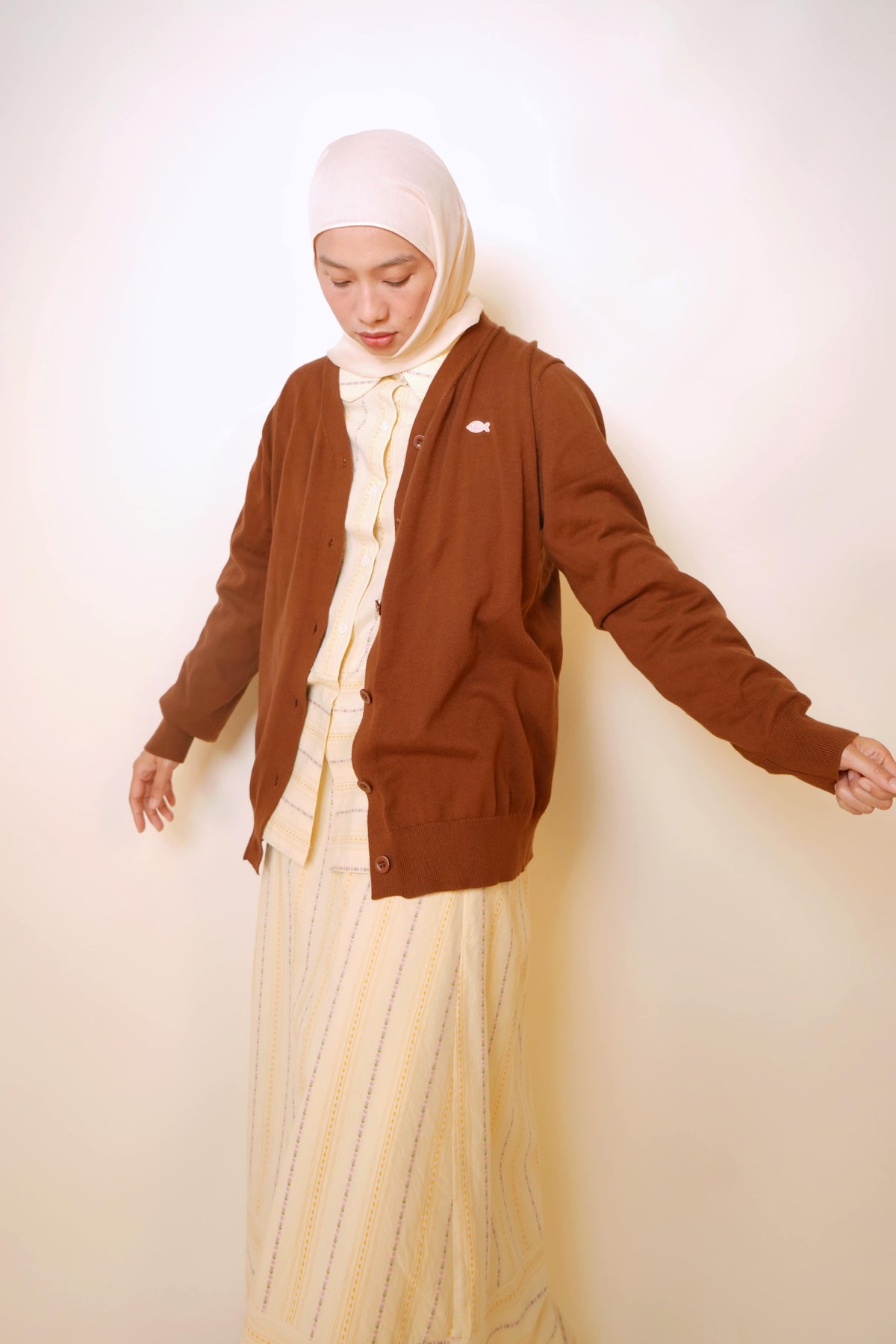Cove Cardigan in Teddy Brown