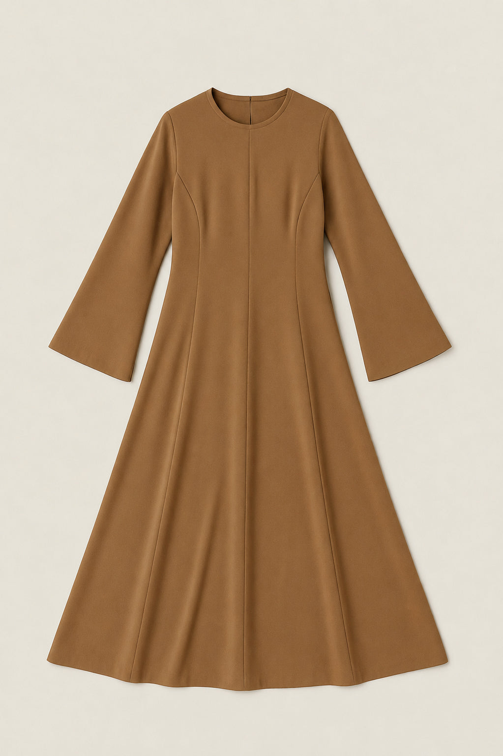 Elara Tie-Back Dress in Rich Brown