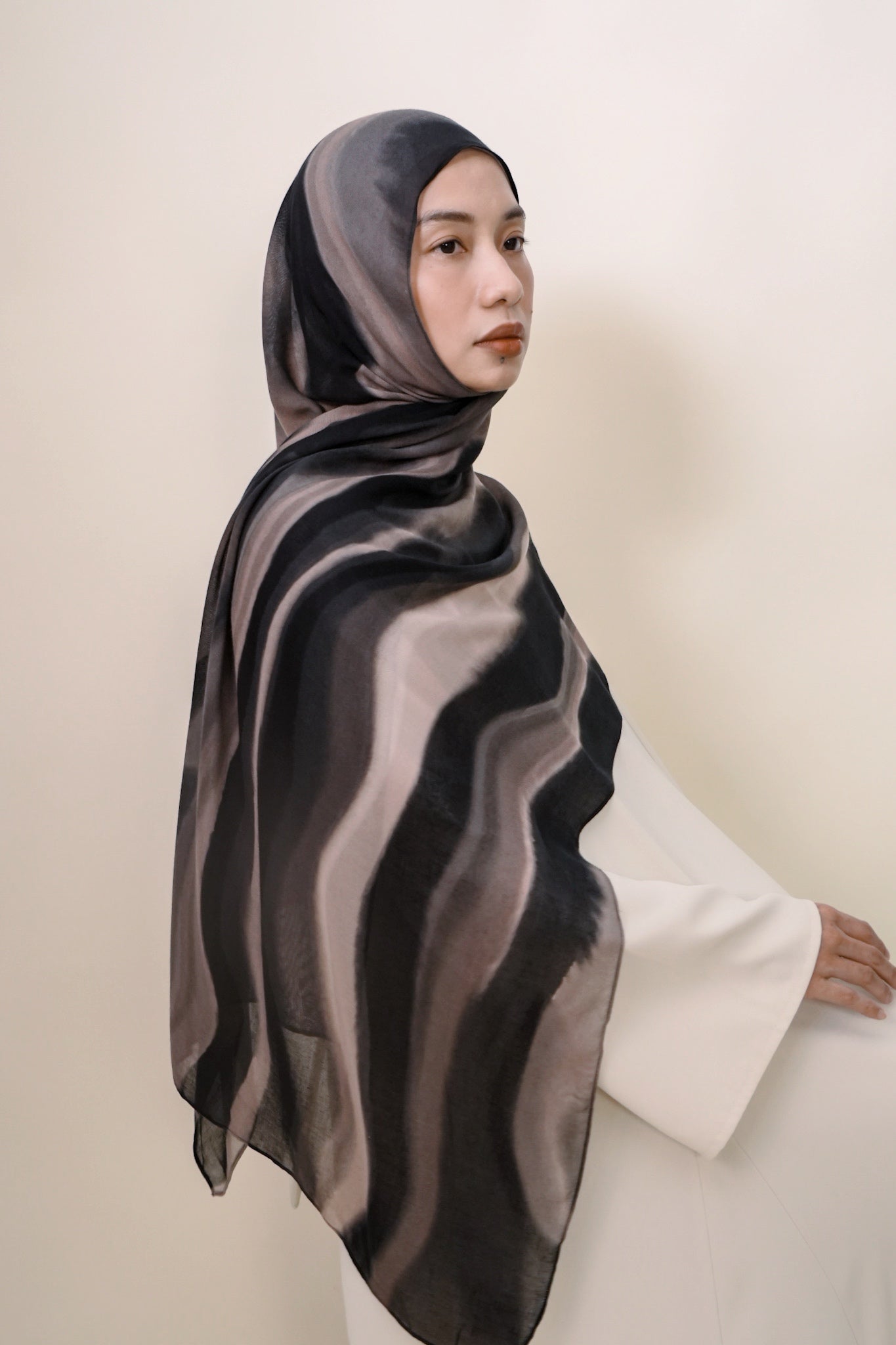 Espresso Cream Spill Modal Shawl