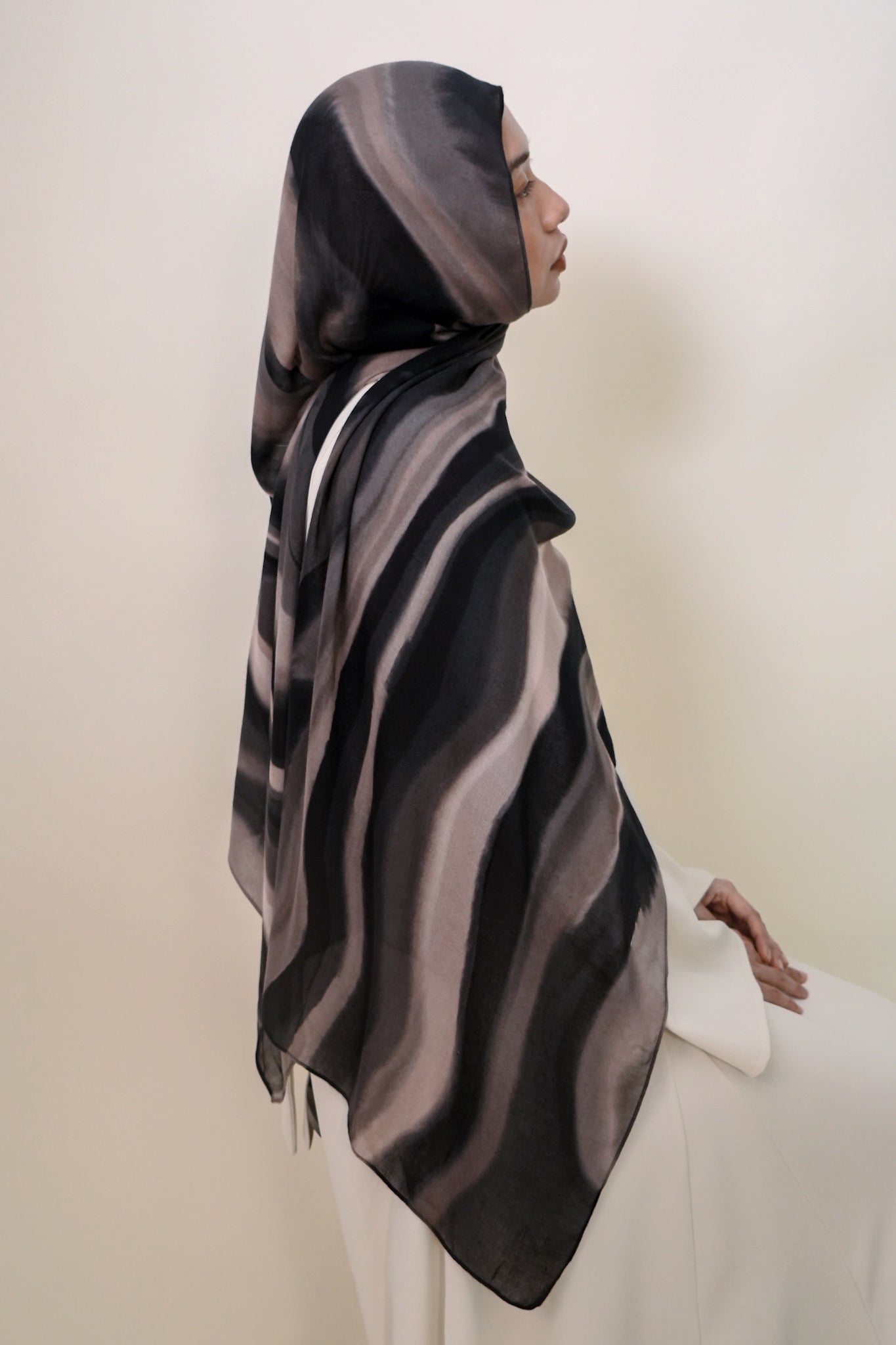 Espresso Cream Spill Modal Shawl