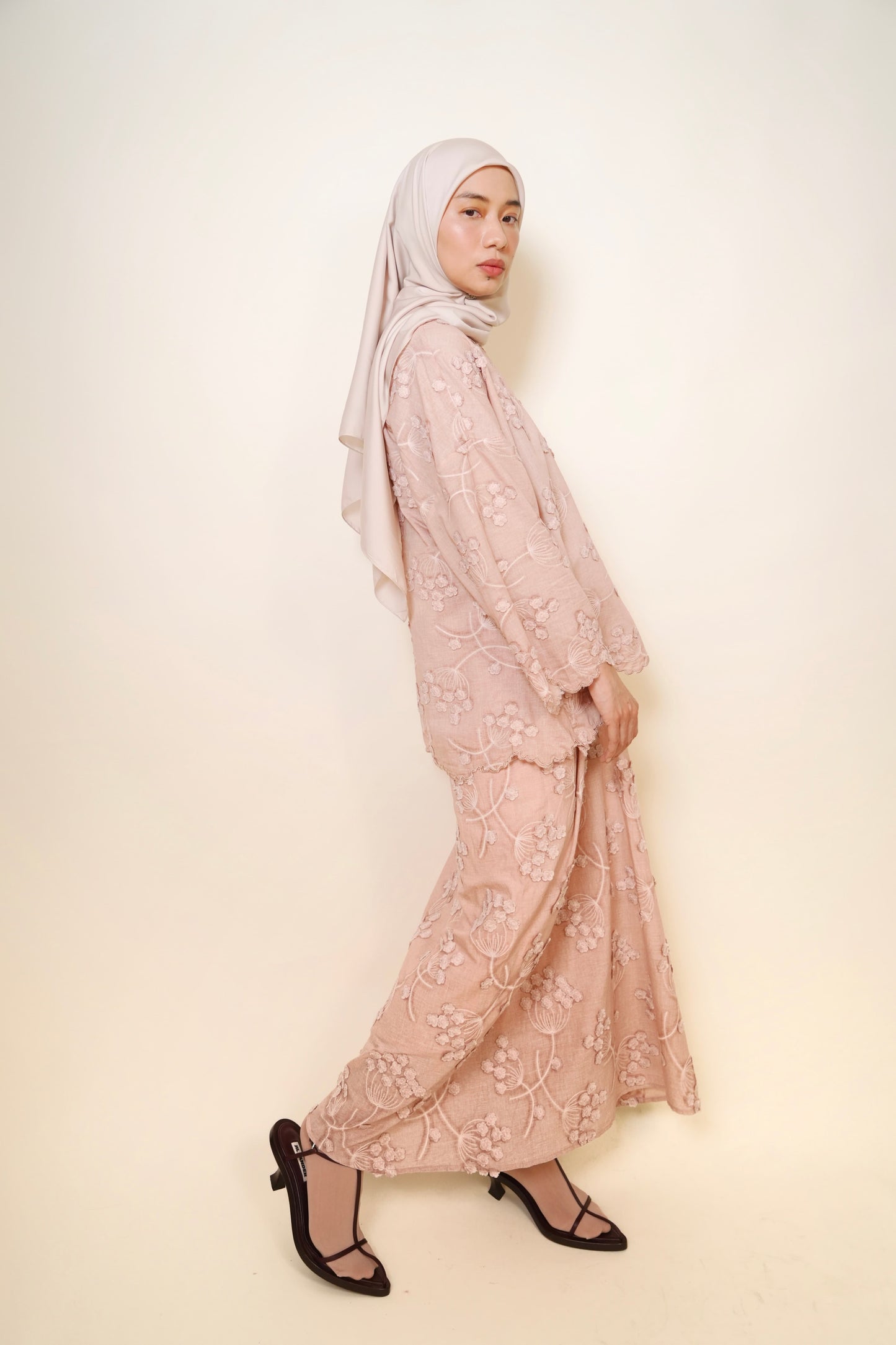 Fleur Kurung Kedah Set in Rosewater