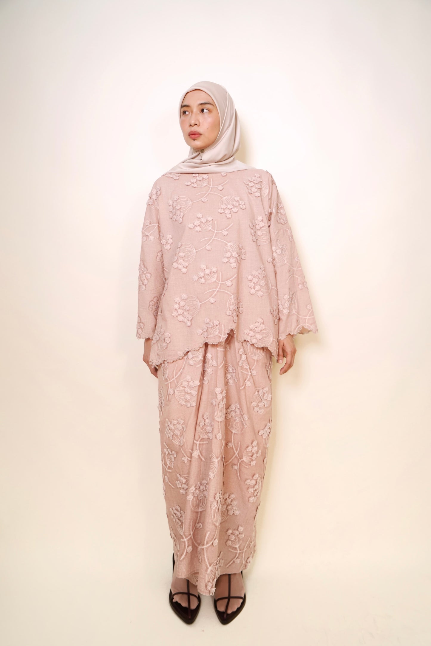 Fleur Kurung Kedah Set in Rosewater