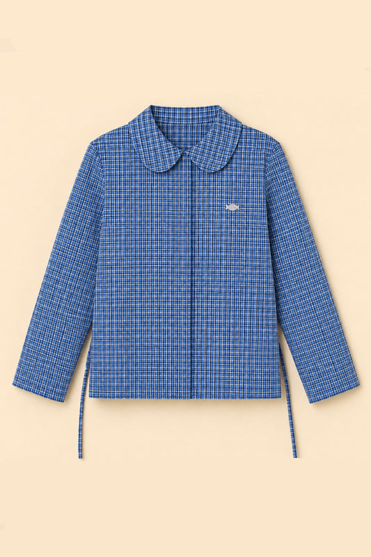 Forma Ribbon Shirt in Blue Checks