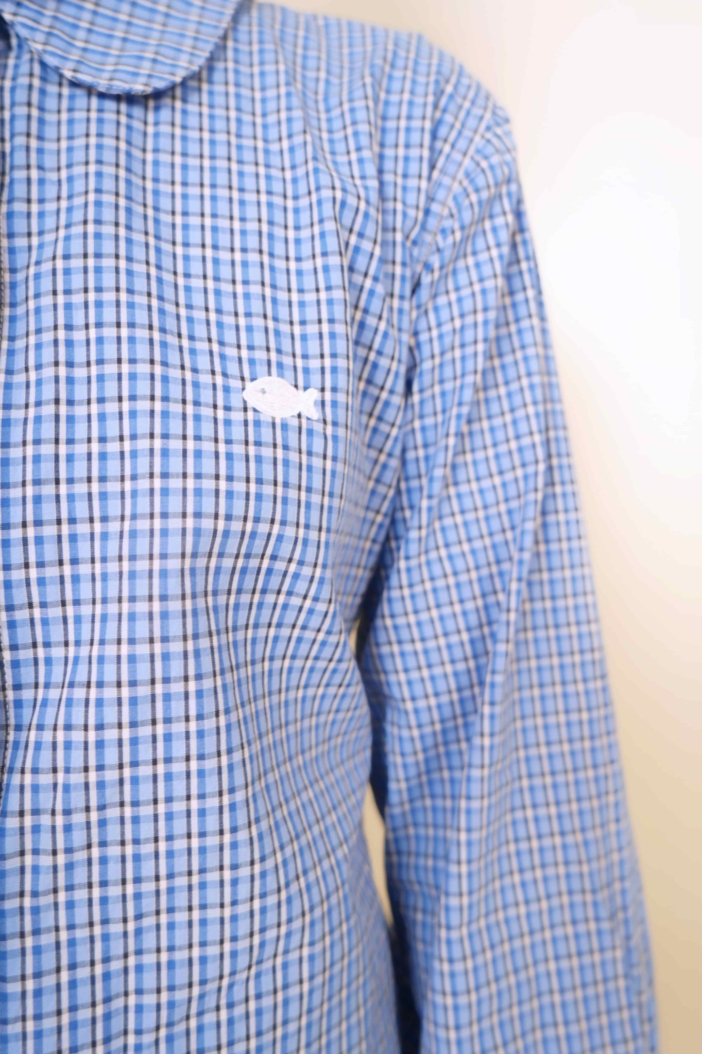 Forma Ribbon Shirt in Blue Checks
