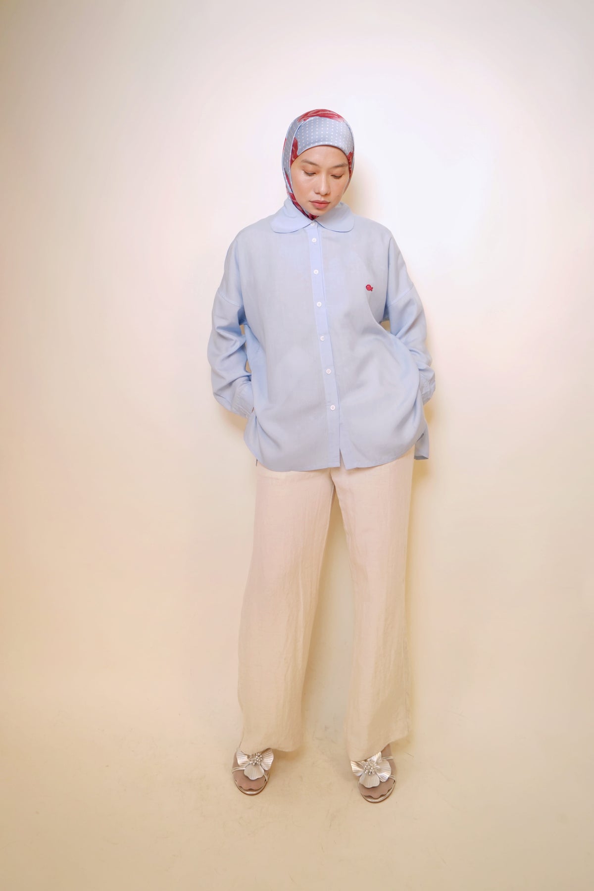 Maruno Oversized Shirt in Glacier