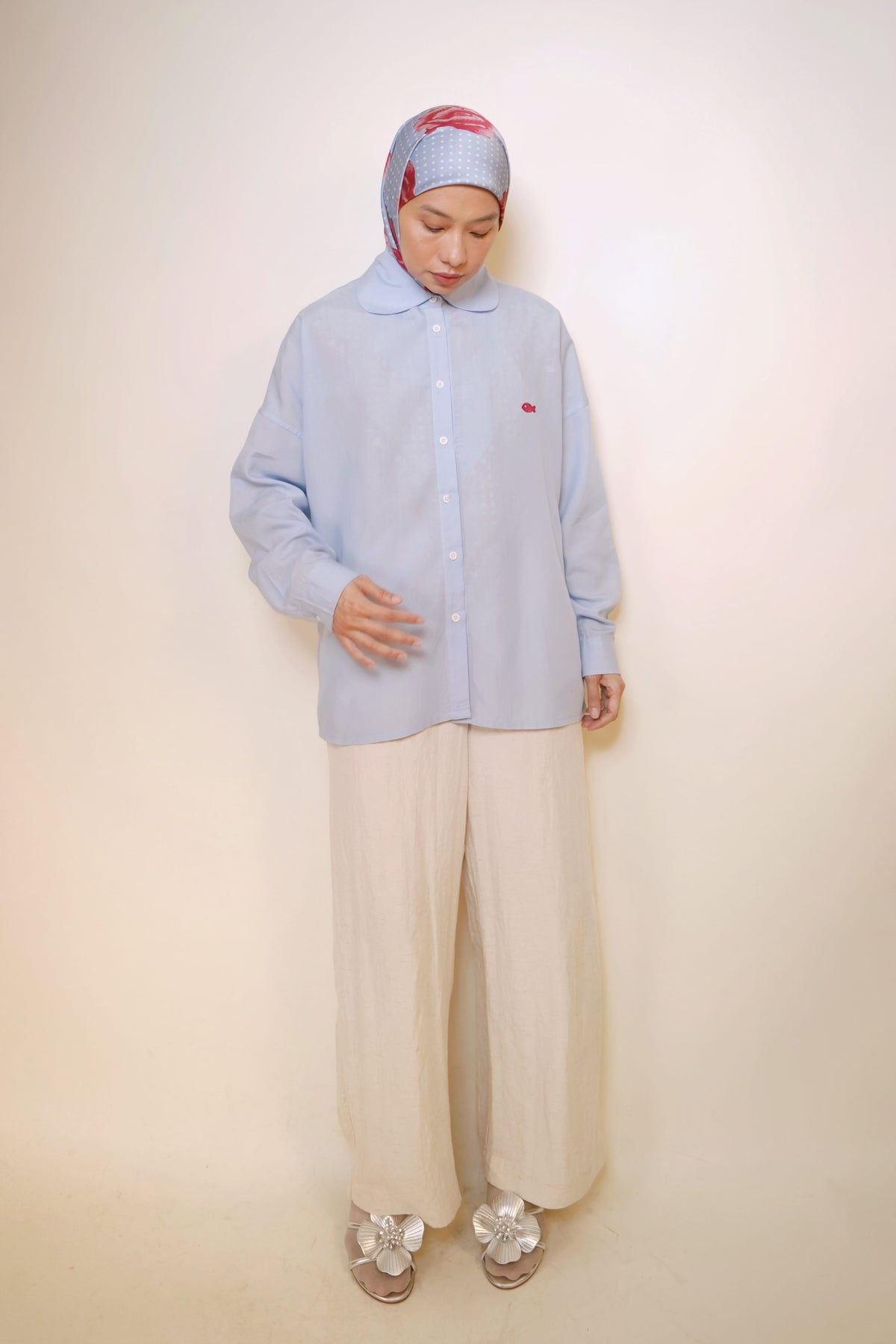 Maruno Oversized Shirt in Glacier