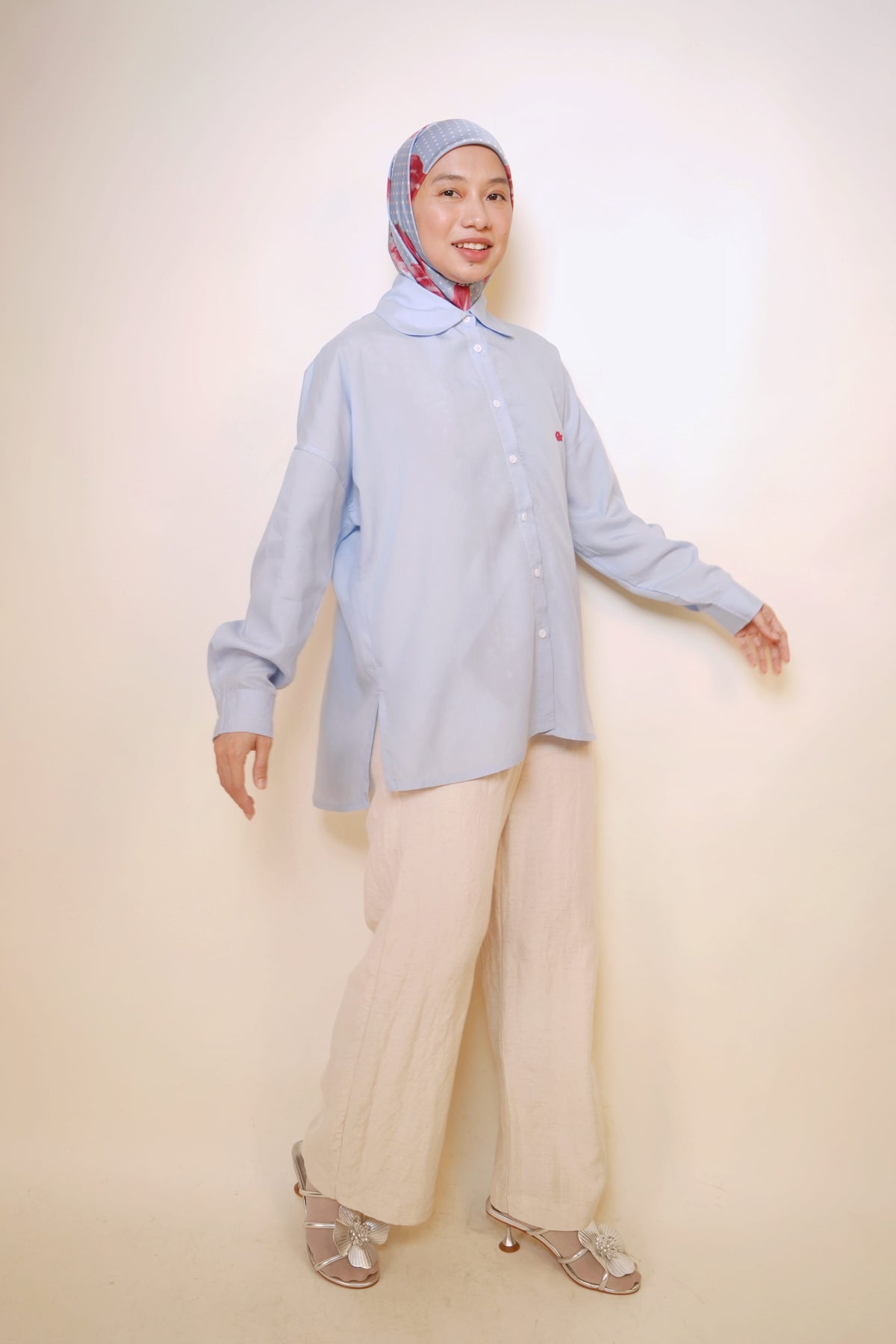 Maruno Oversized Shirt in Glacier
