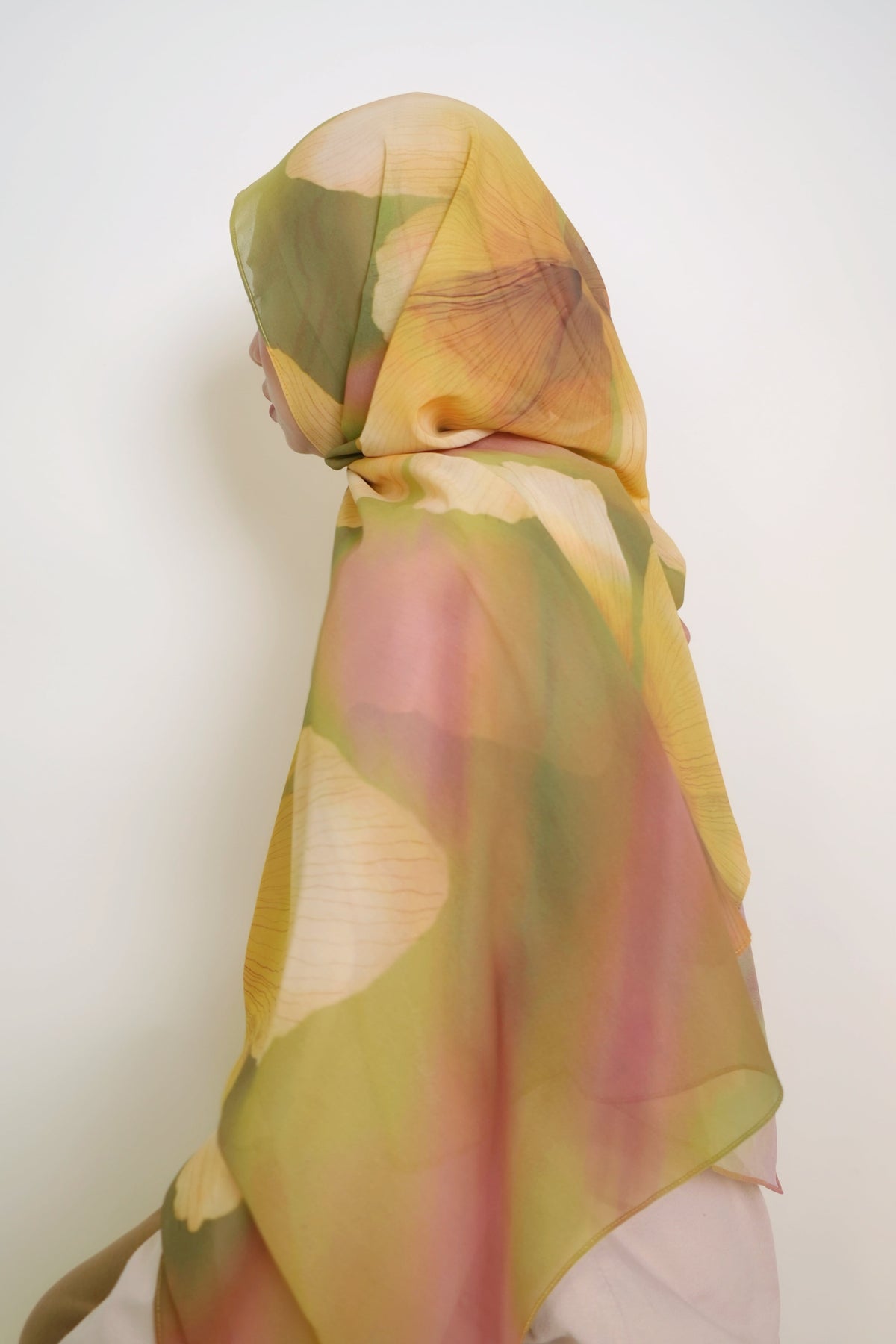 Kemboja Tropika Chiffon Silk Shawl