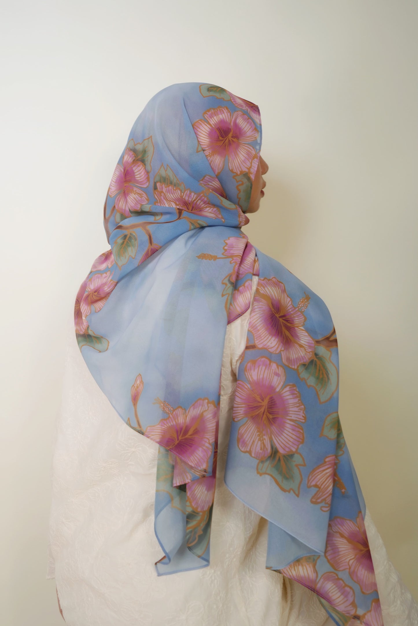 Kembang Tanjung Chiffon Silk Shawl