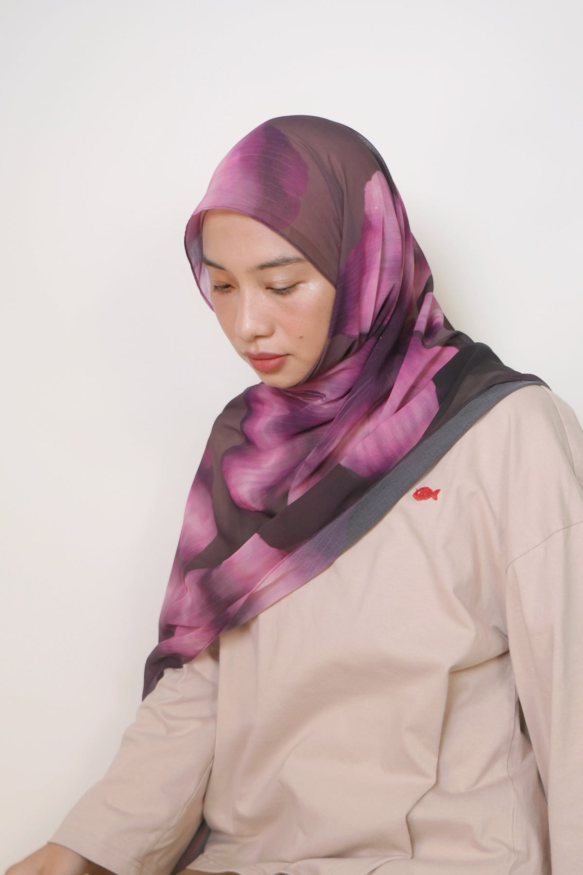Morning Glory Chiffon Silk Shawl