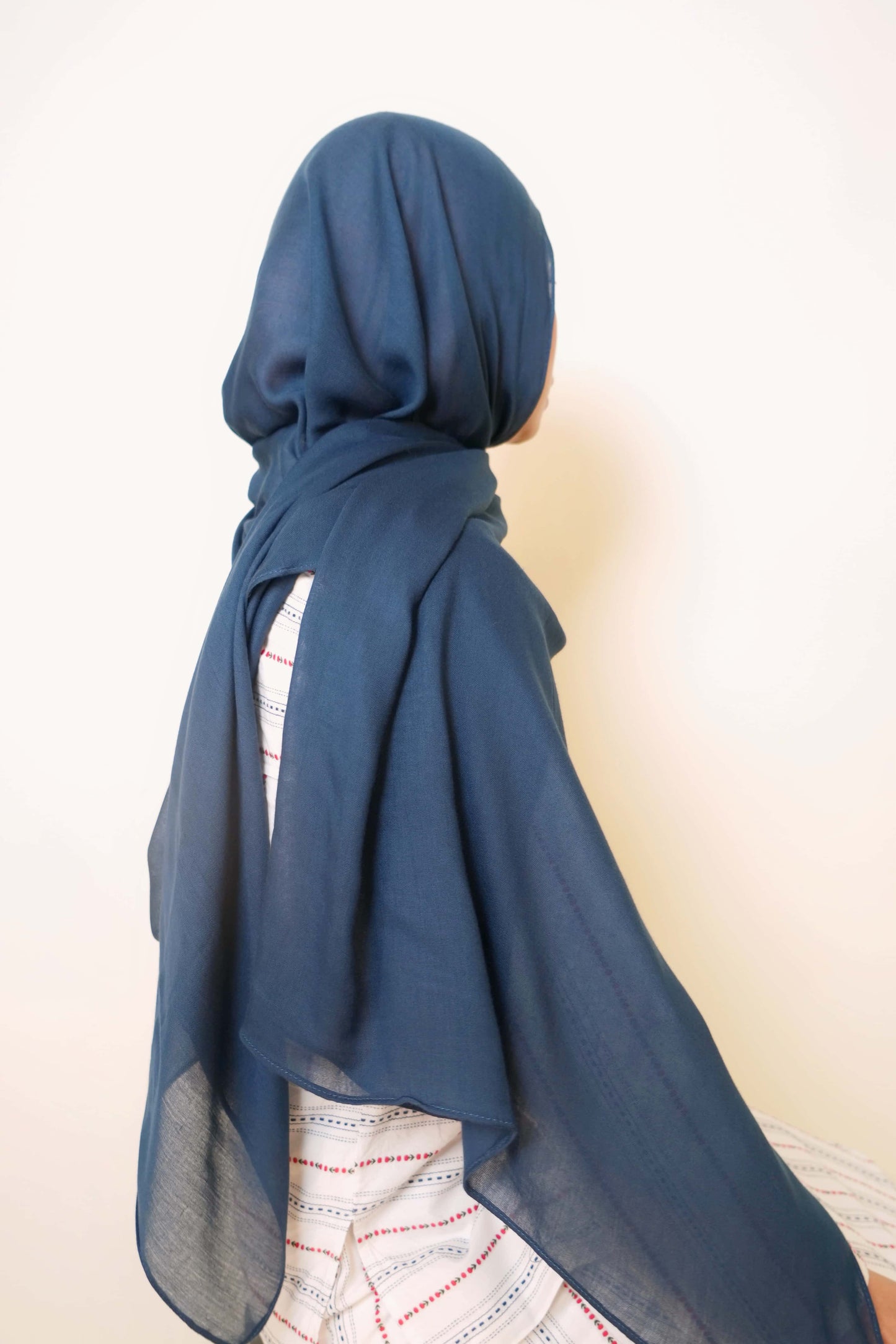 Plain Modal Shawl in Midnight