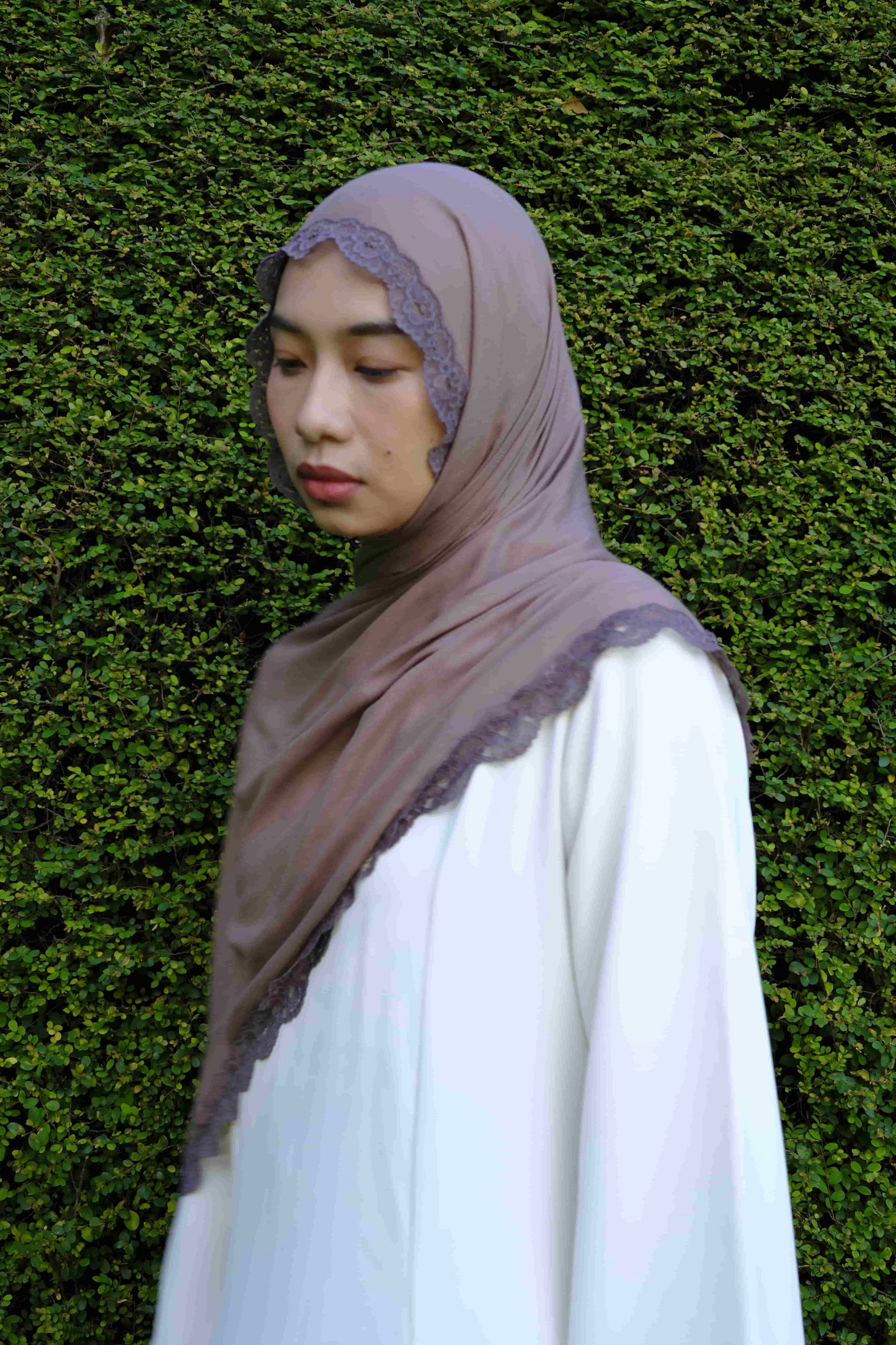 Lace Modal Shawl in Mocha