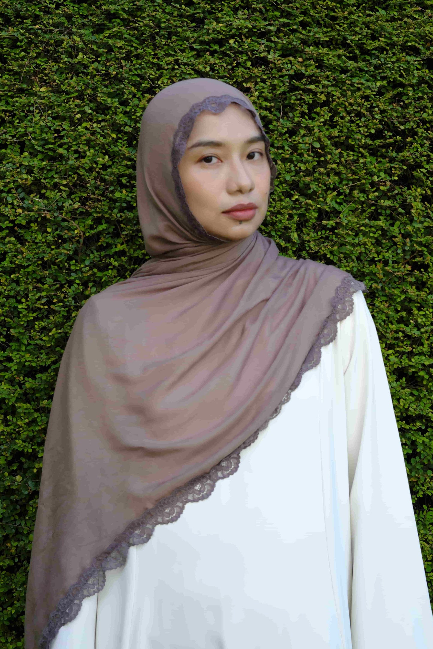 Lace Modal Shawl in Mocha
