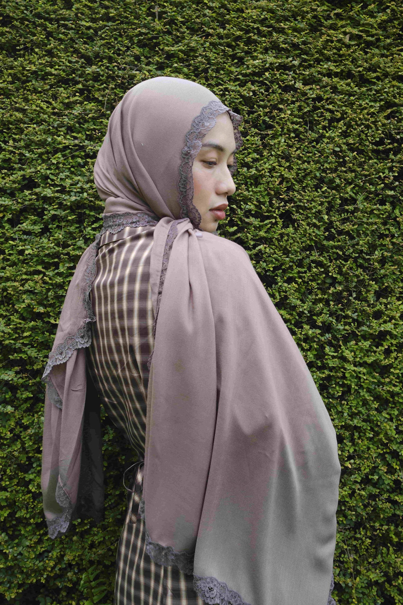 Lace Modal Shawl in Mocha
