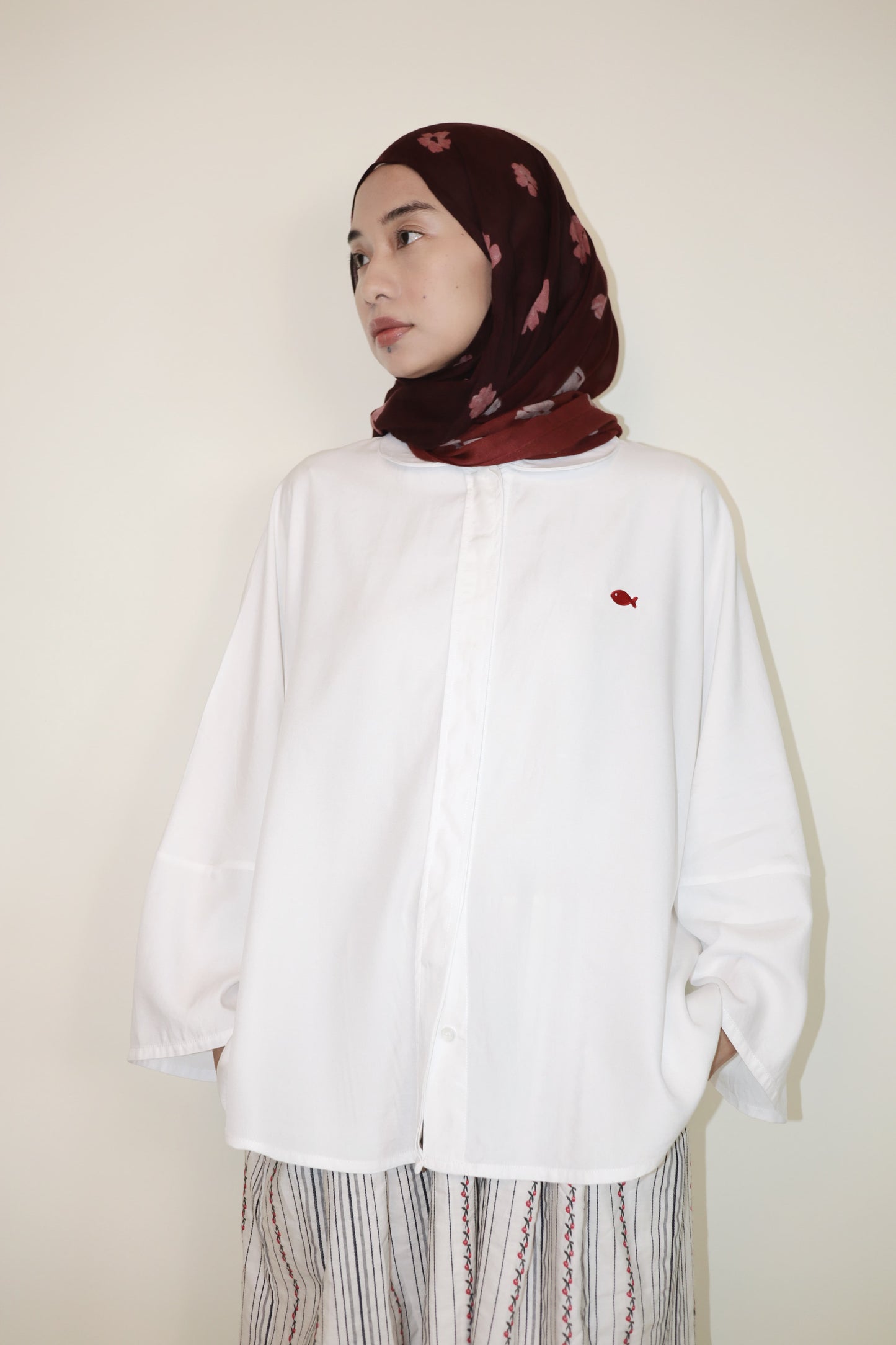 Munge Oversized Shirt in Bright White