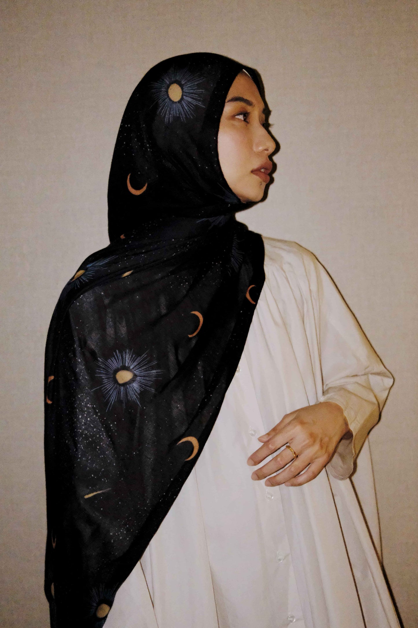 Celestial Noir Modal Shawl